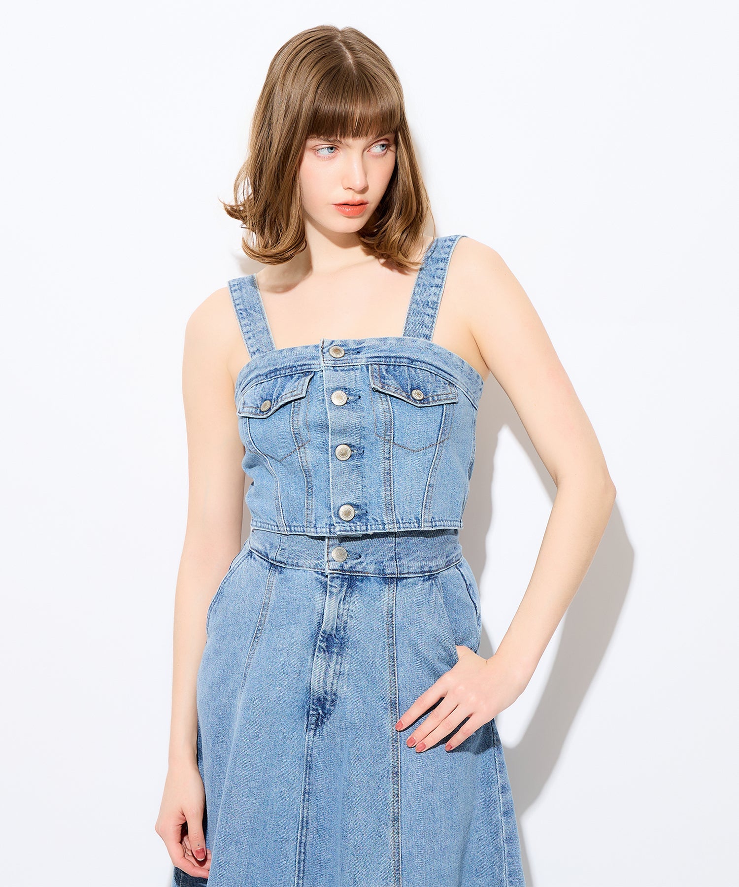 DENIM BUSTIER
