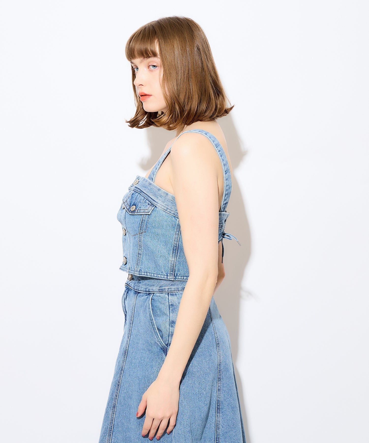 DENIM BUSTIER