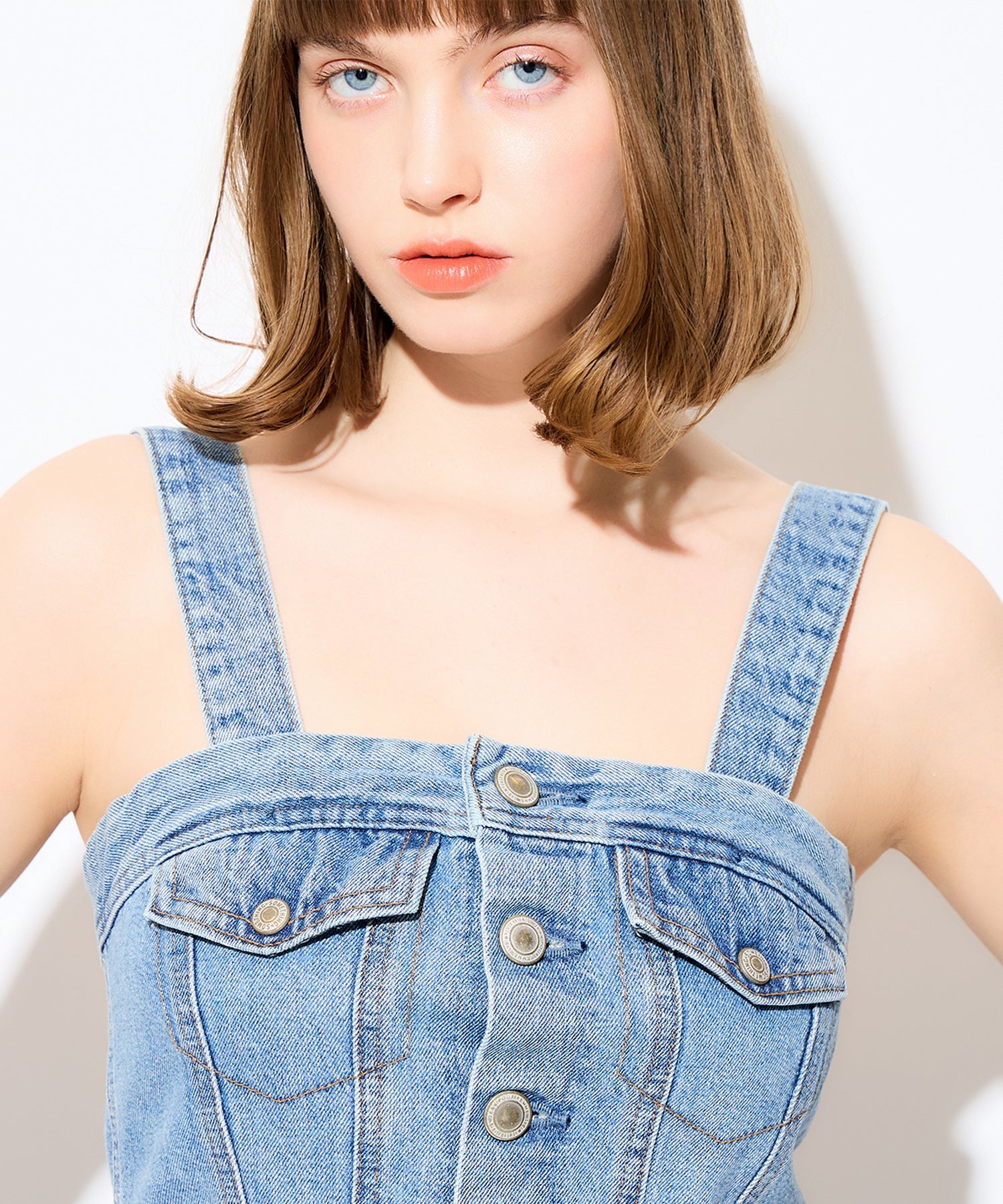 DENIM BUSTIER