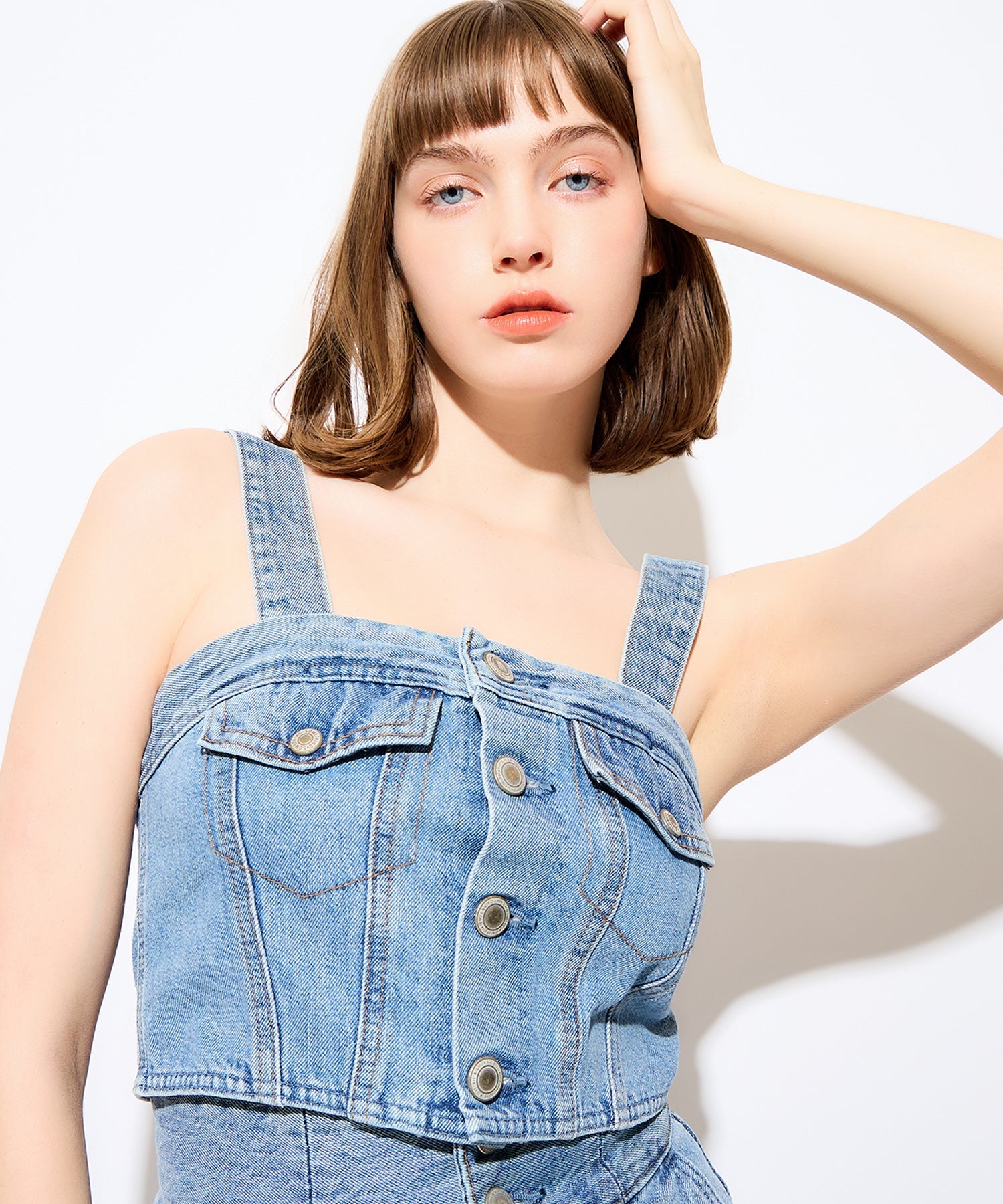DENIM BUSTIER