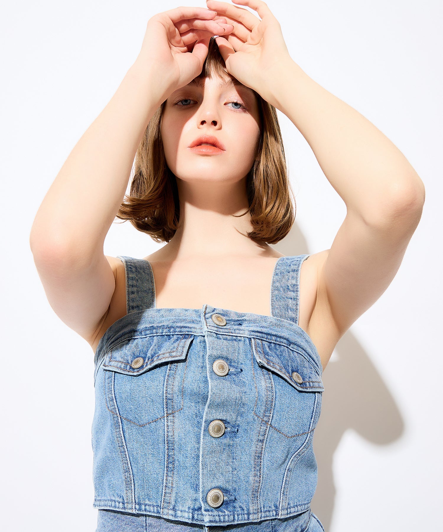 DENIM BUSTIER