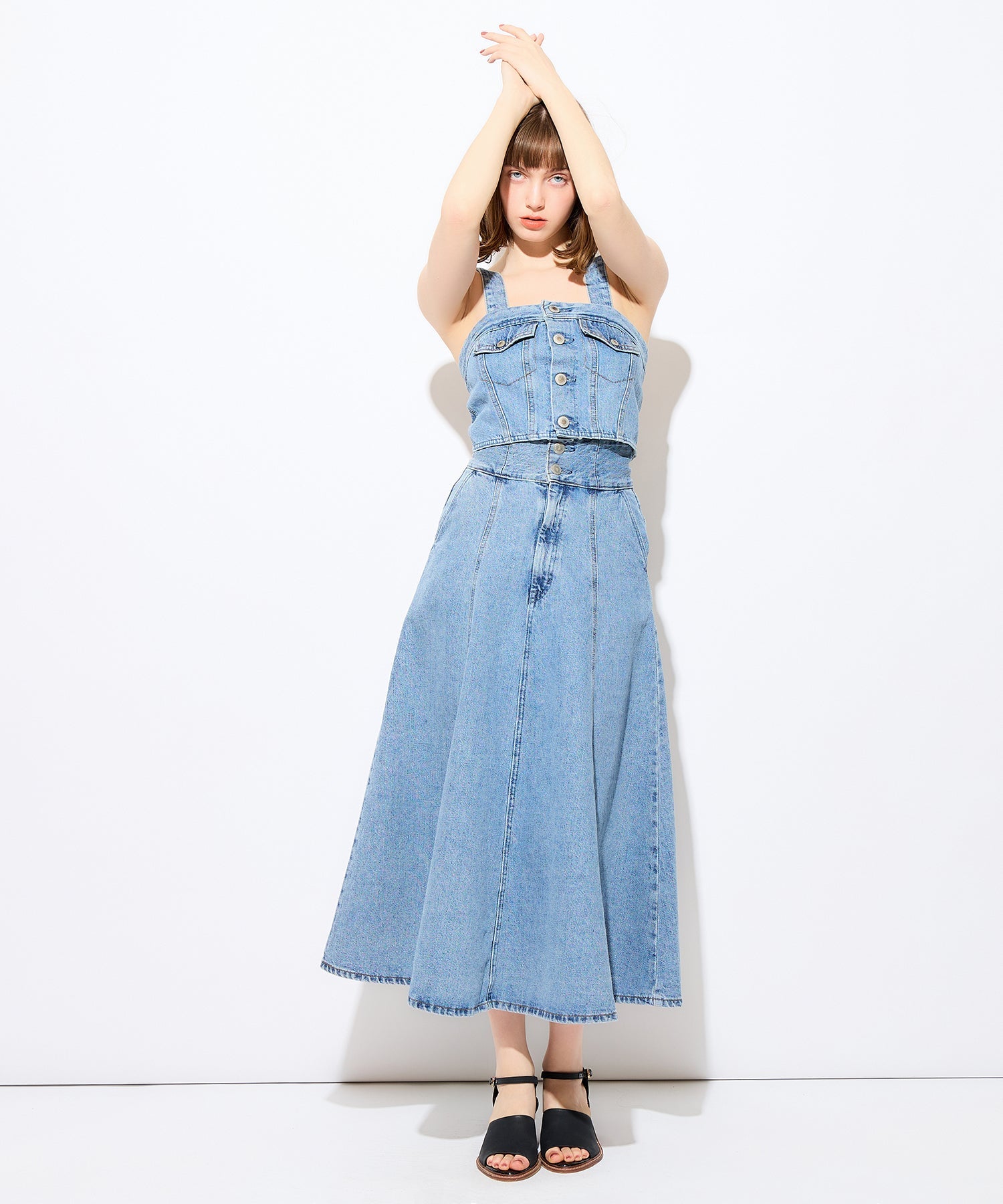 DENIM BUSTIER