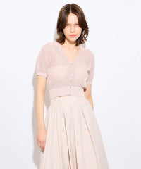 Glitter short sleeve cardigan