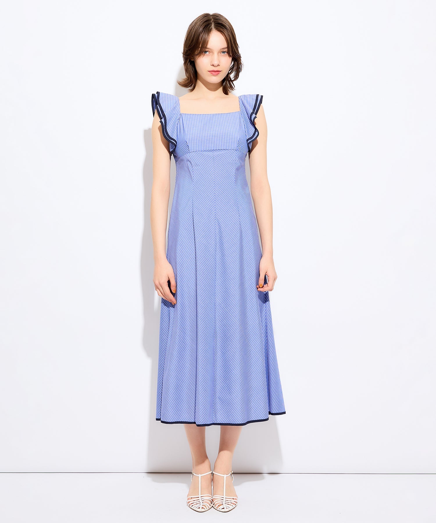 Frill shoulder dress