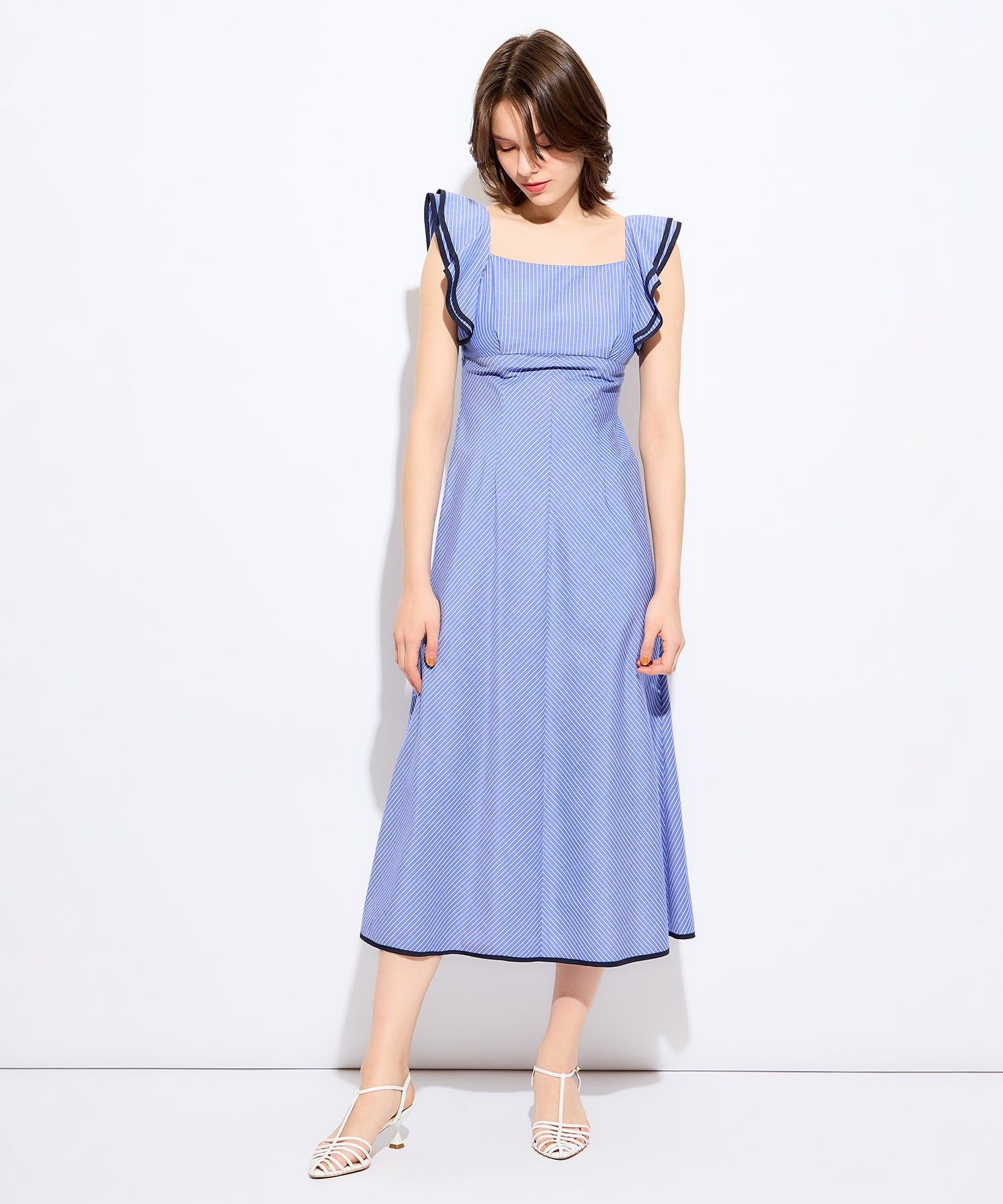 Frill shoulder dress