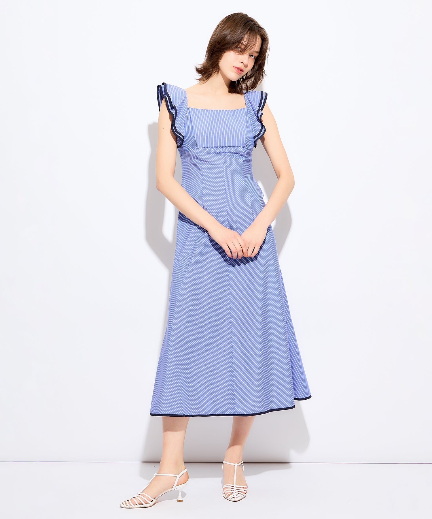 Frill shoulder dress
