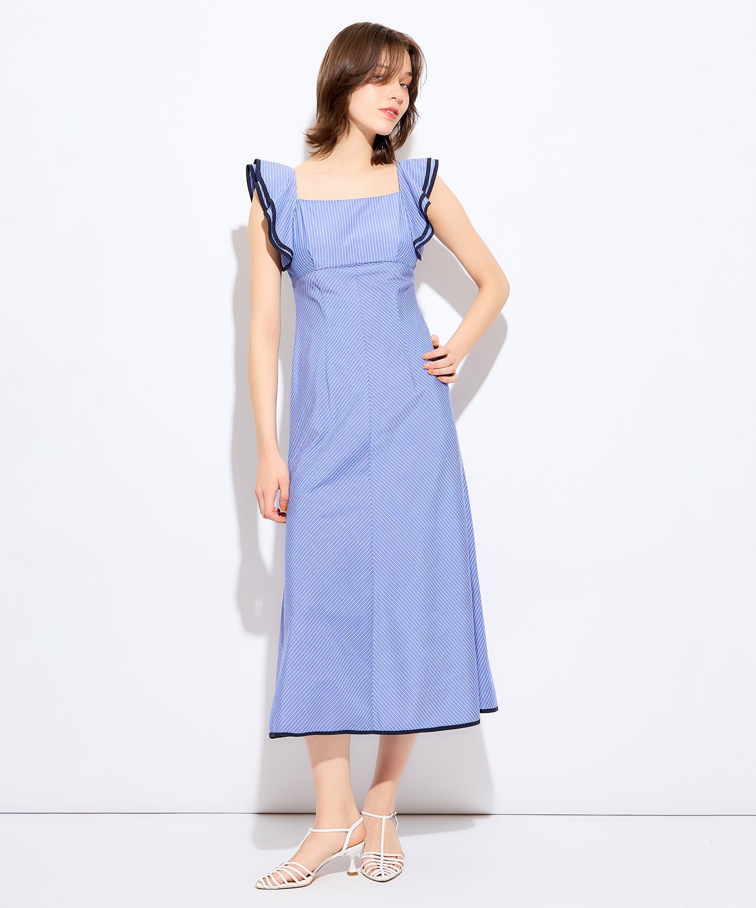 Frill shoulder dress
