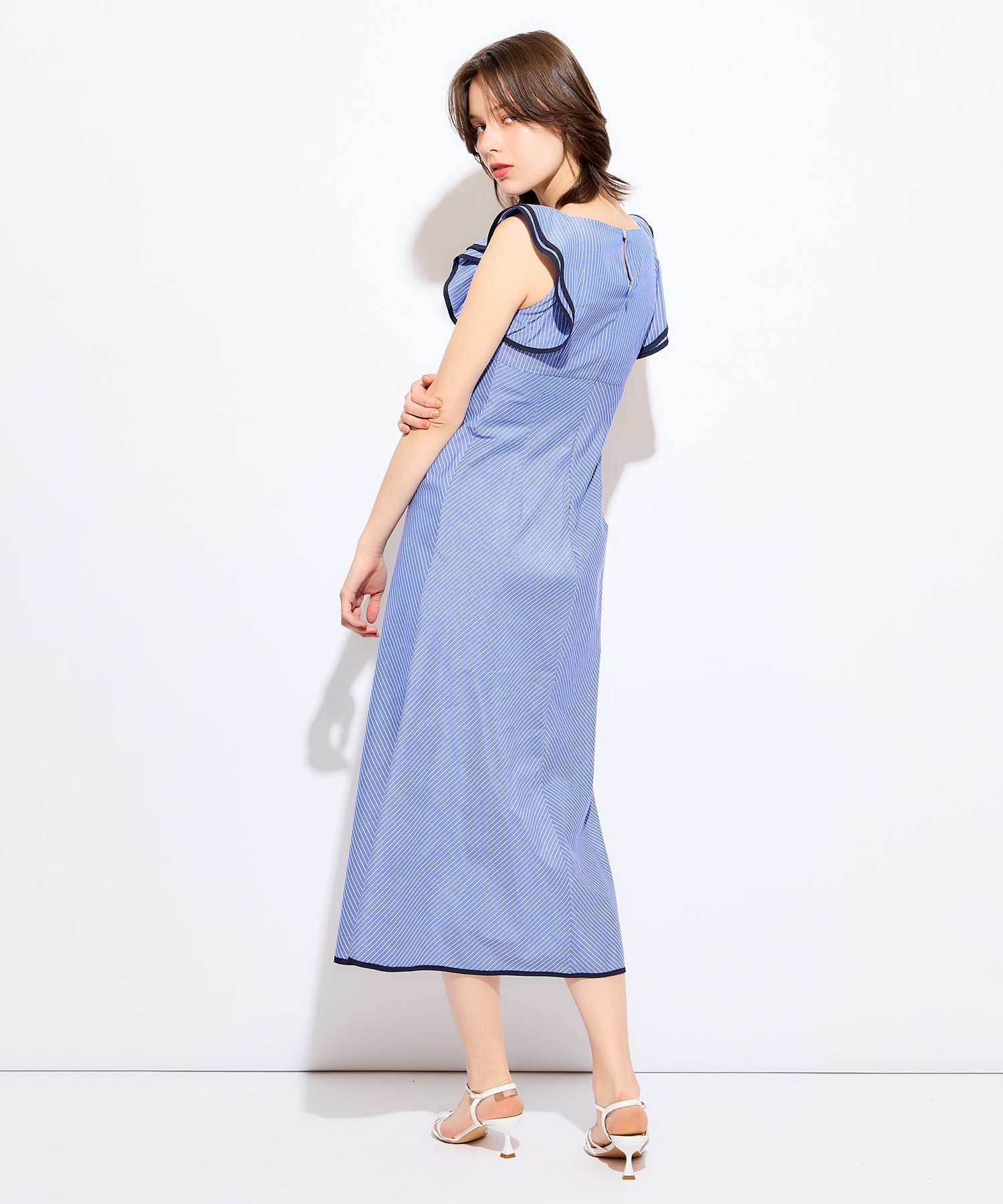 Frill shoulder dress
