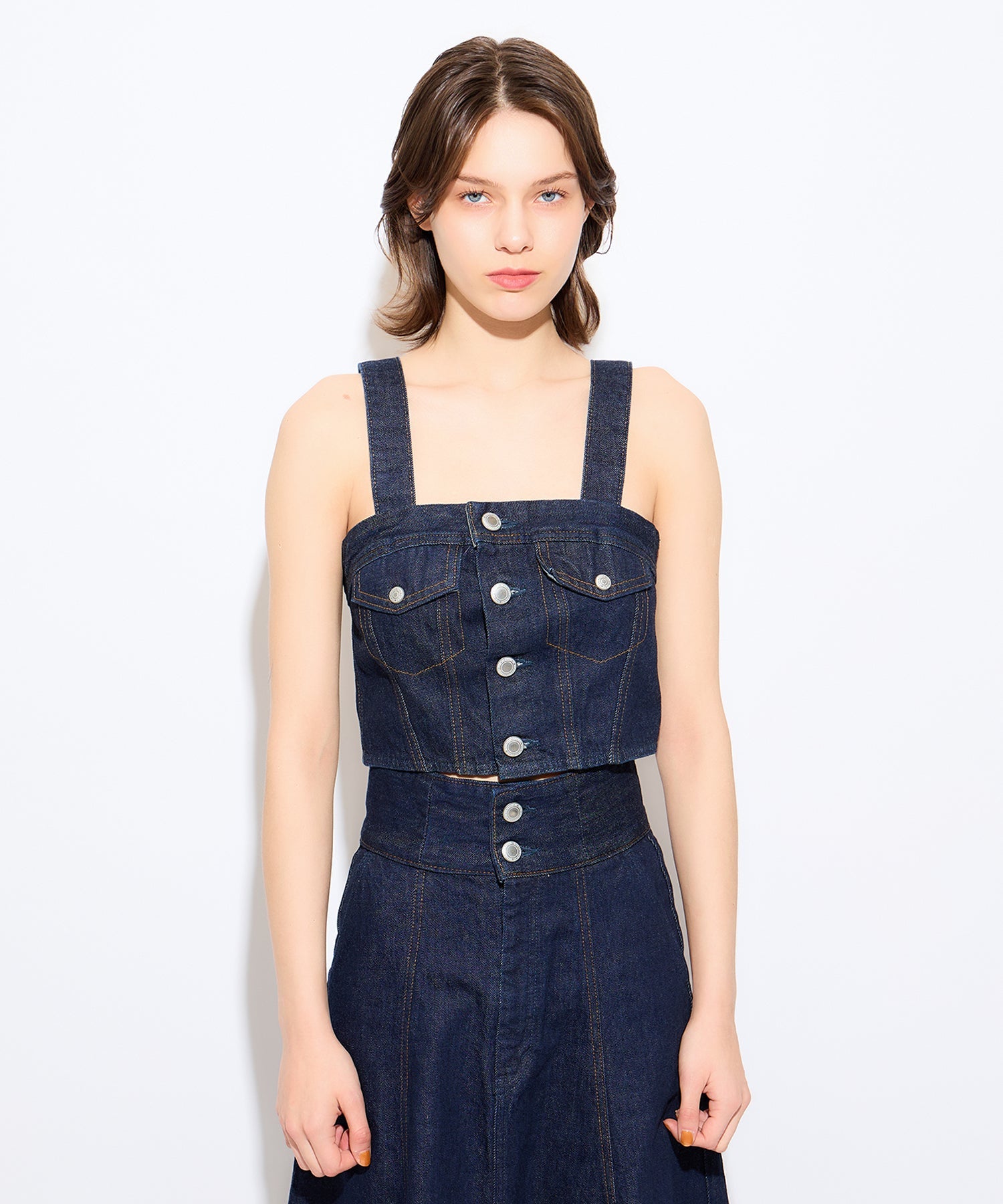 DENIM BUSTIER