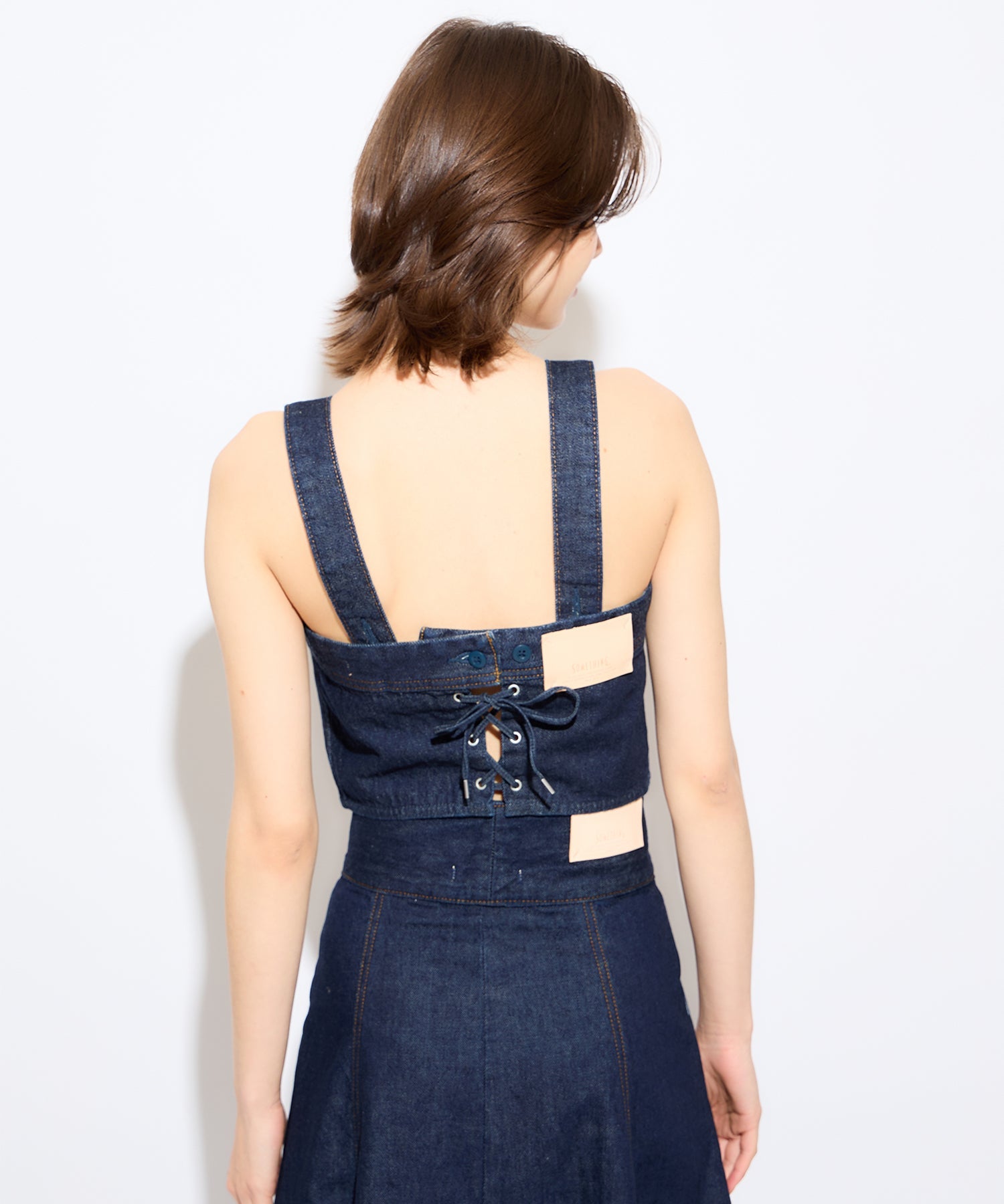 DENIM BUSTIER