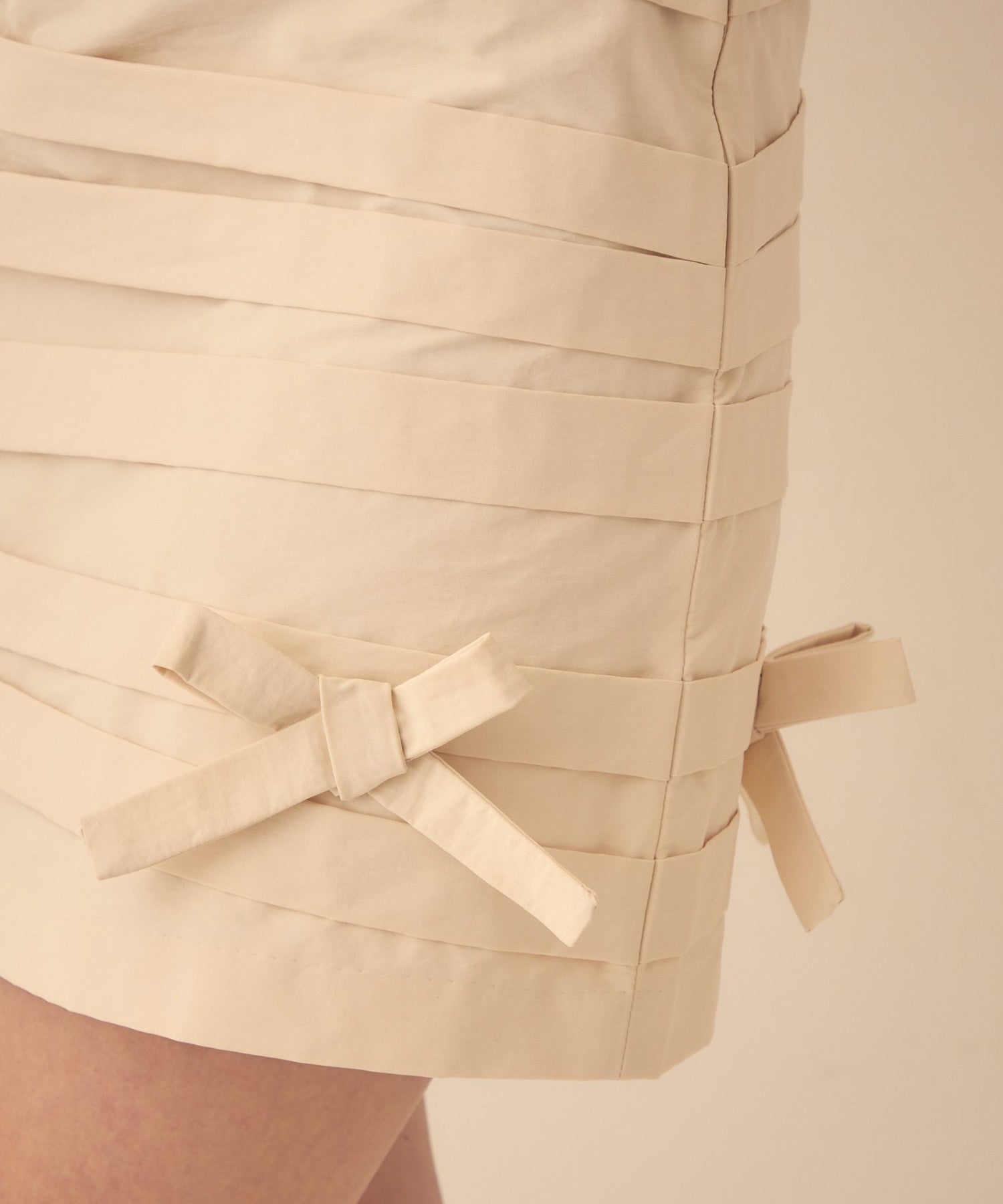 羅緞緞帶迷你半身裙