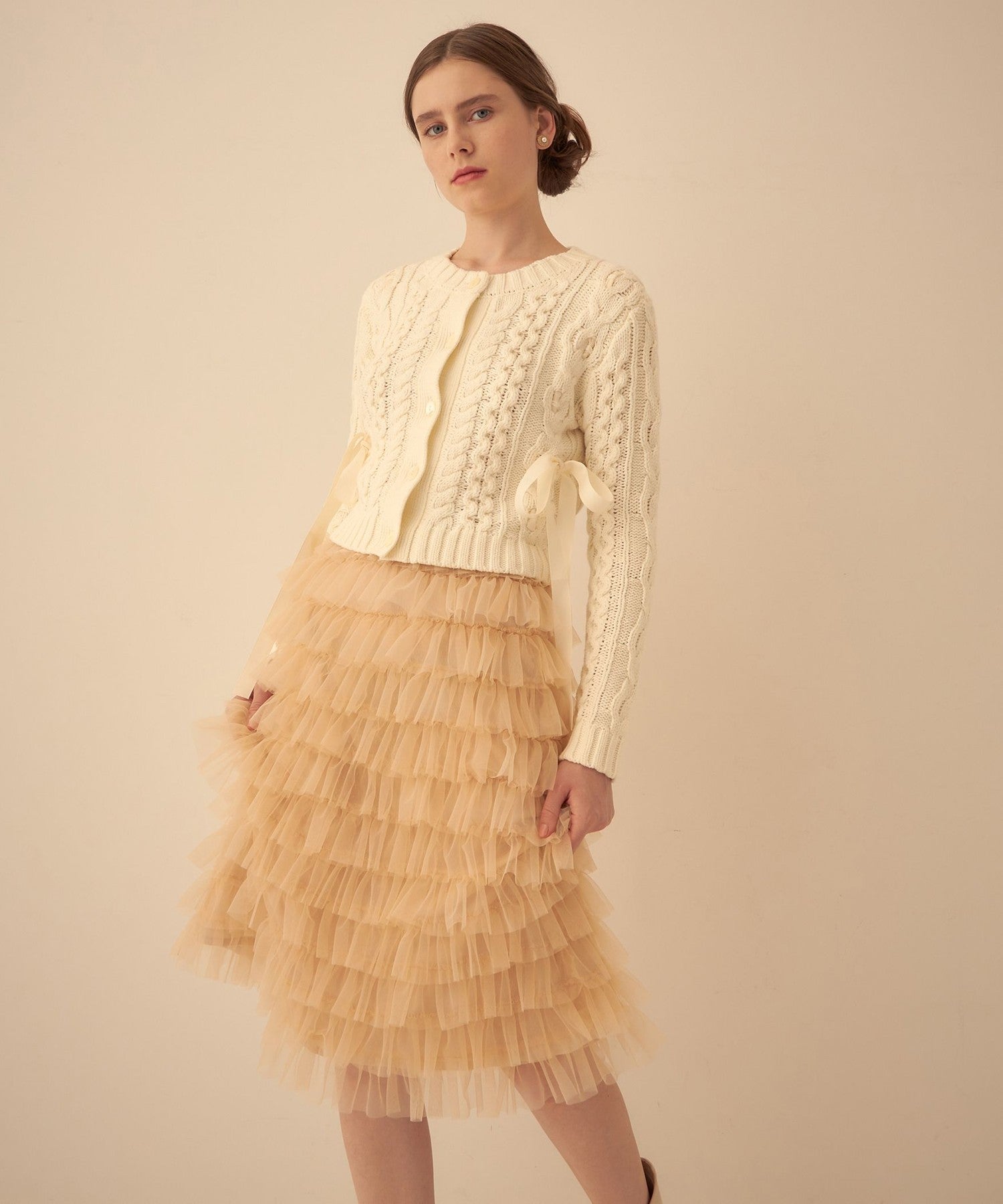 薄紗疊層半身裙