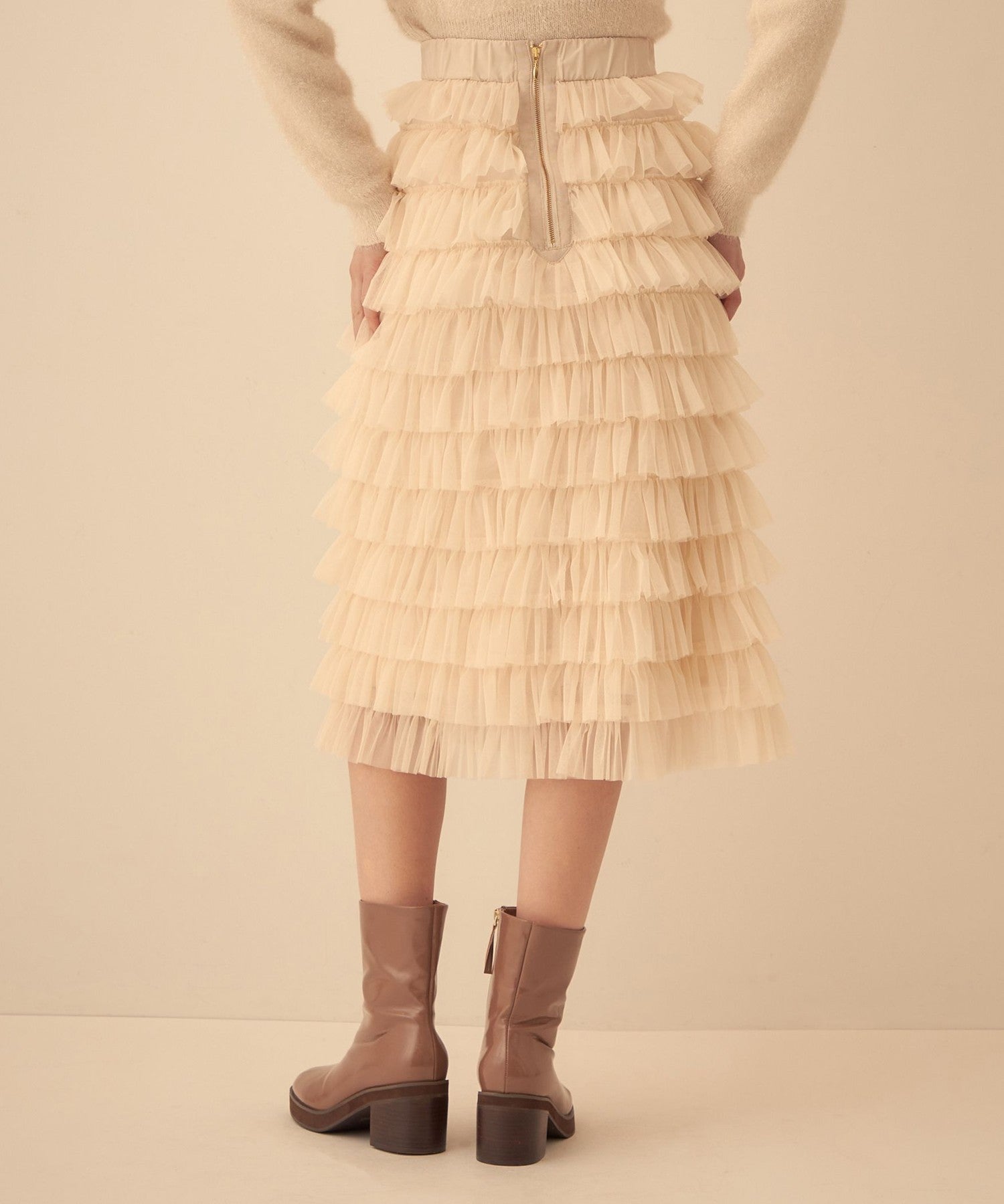 薄紗疊層半身裙