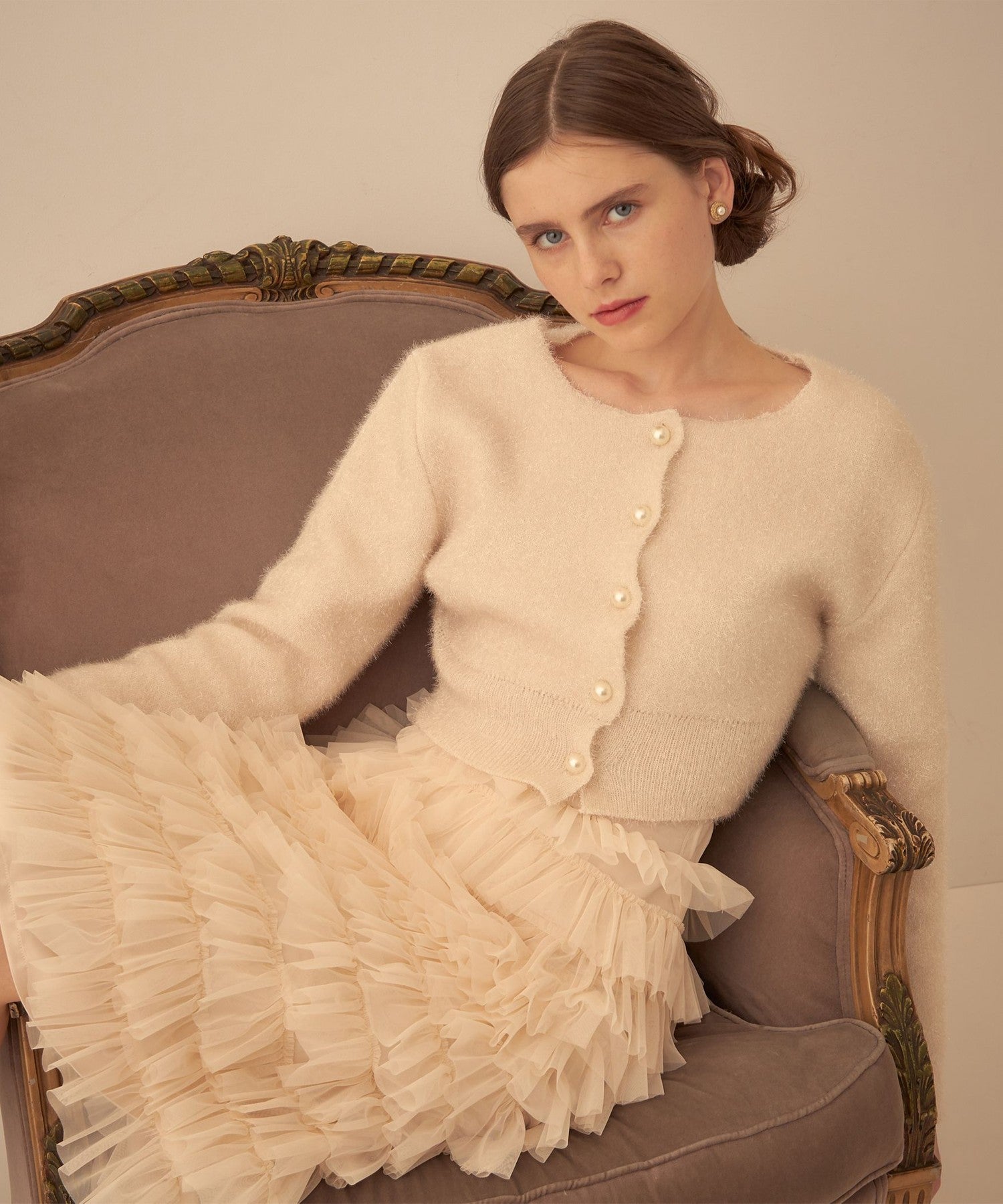 薄紗疊層半身裙