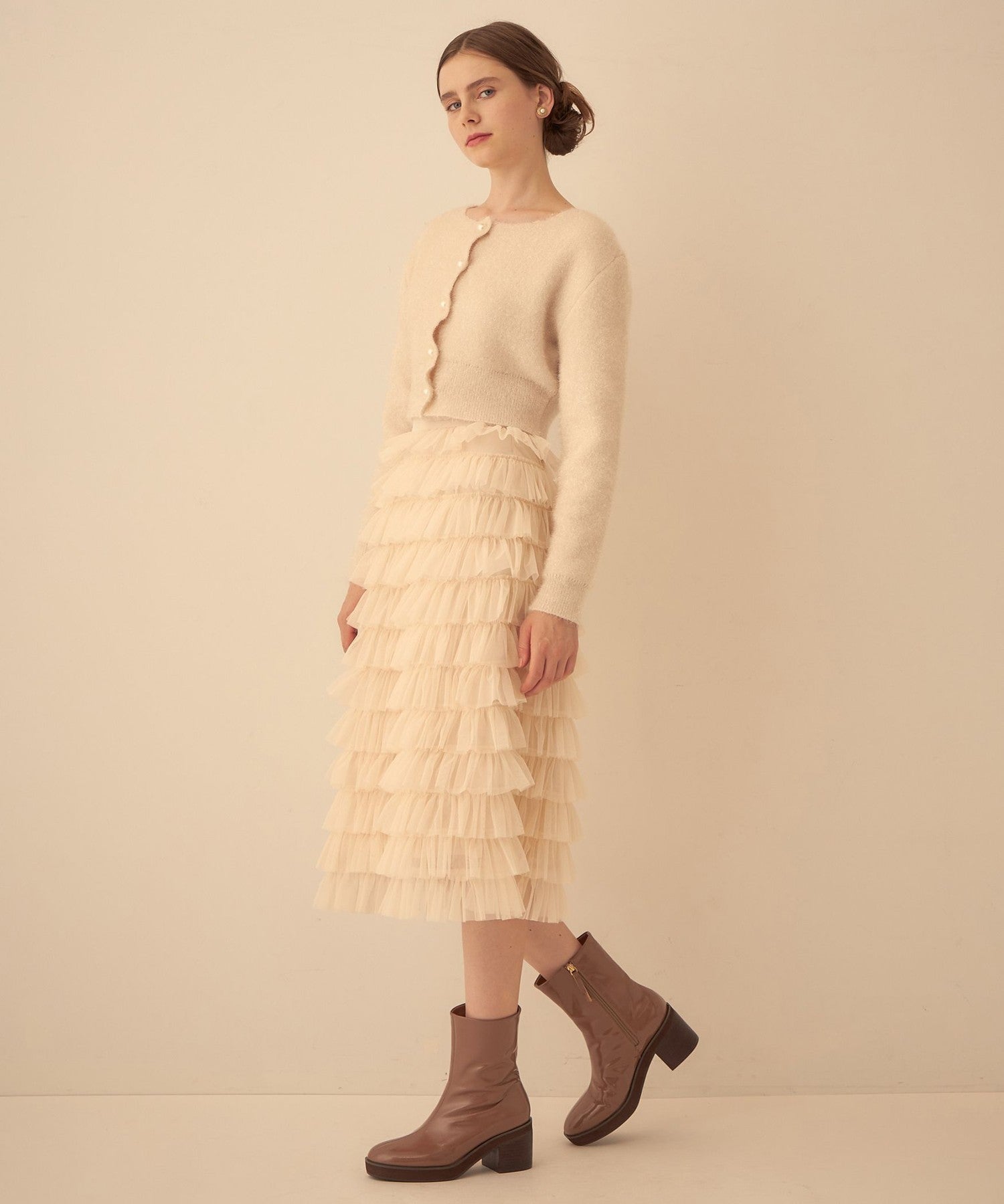 薄紗疊層半身裙