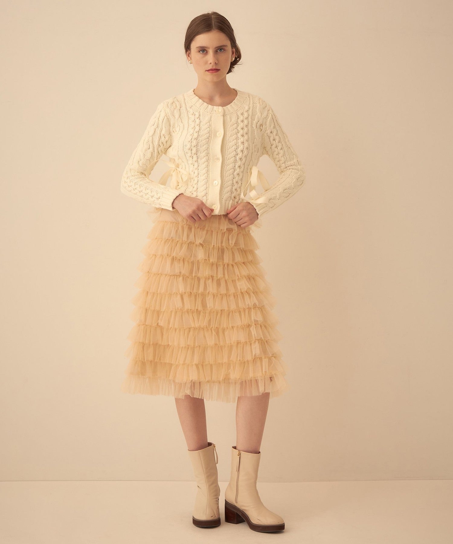 薄紗疊層半身裙