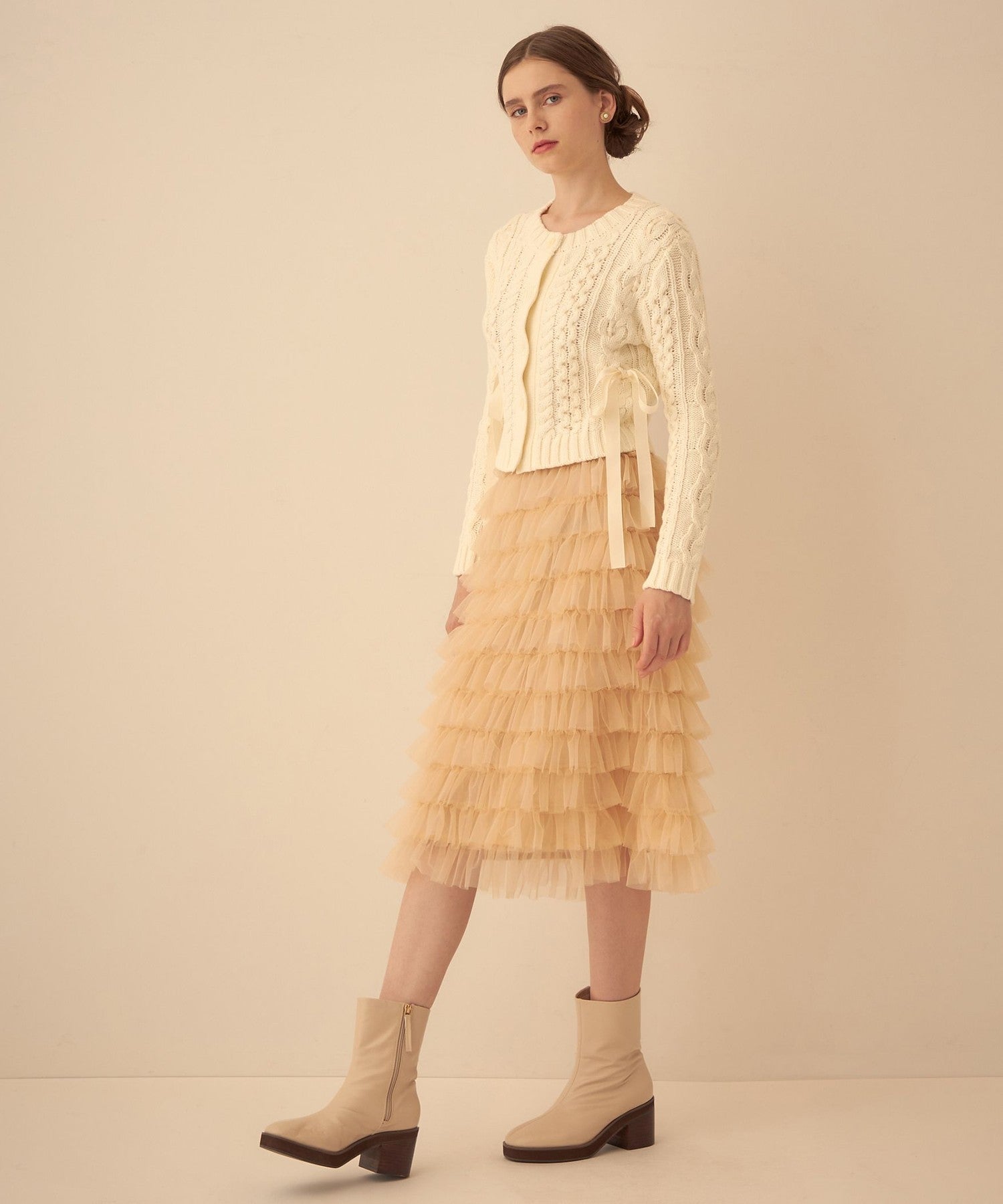 薄紗疊層半身裙