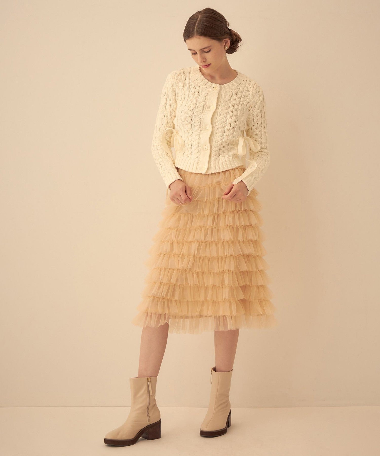 薄紗疊層半身裙