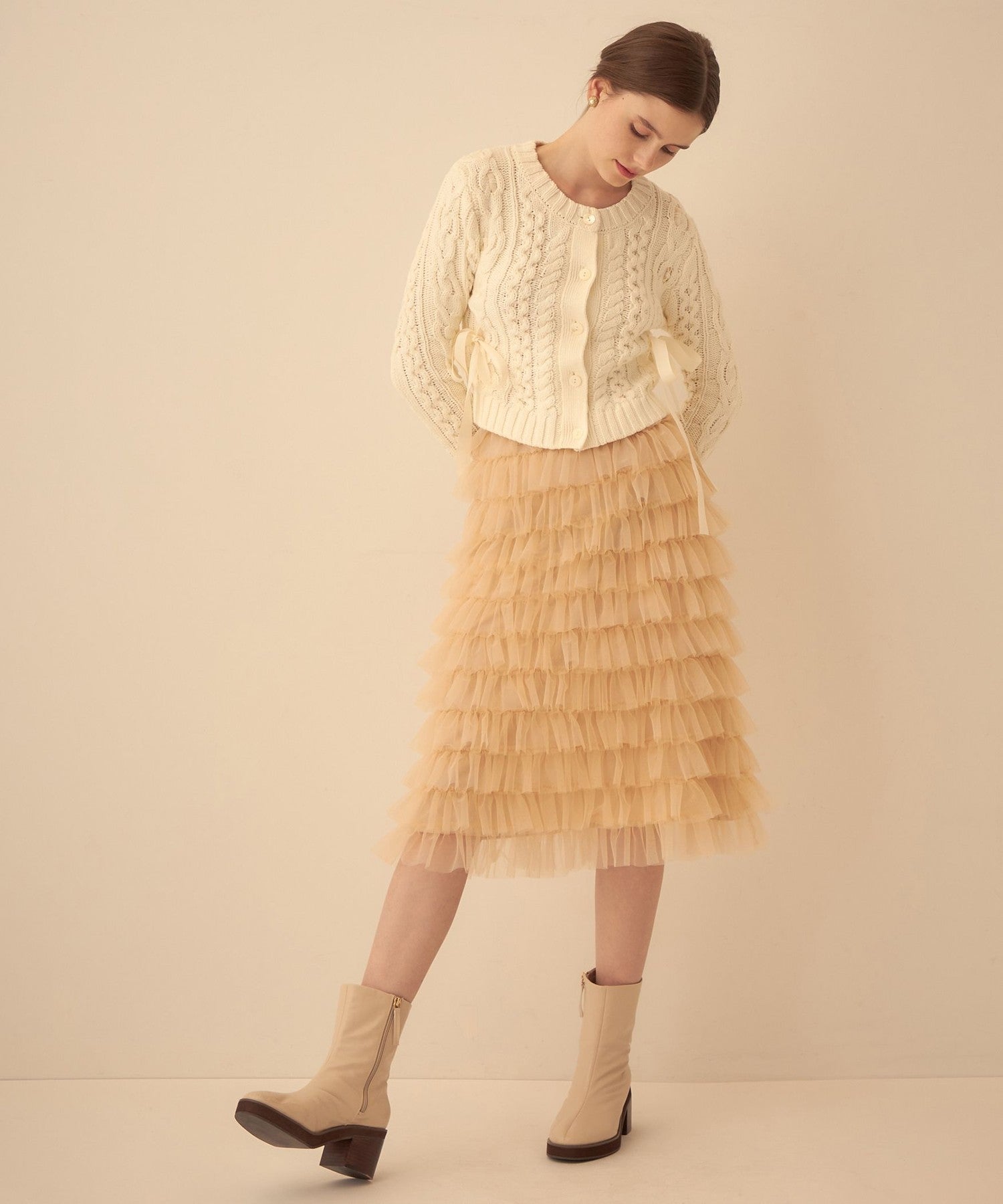 薄紗疊層半身裙