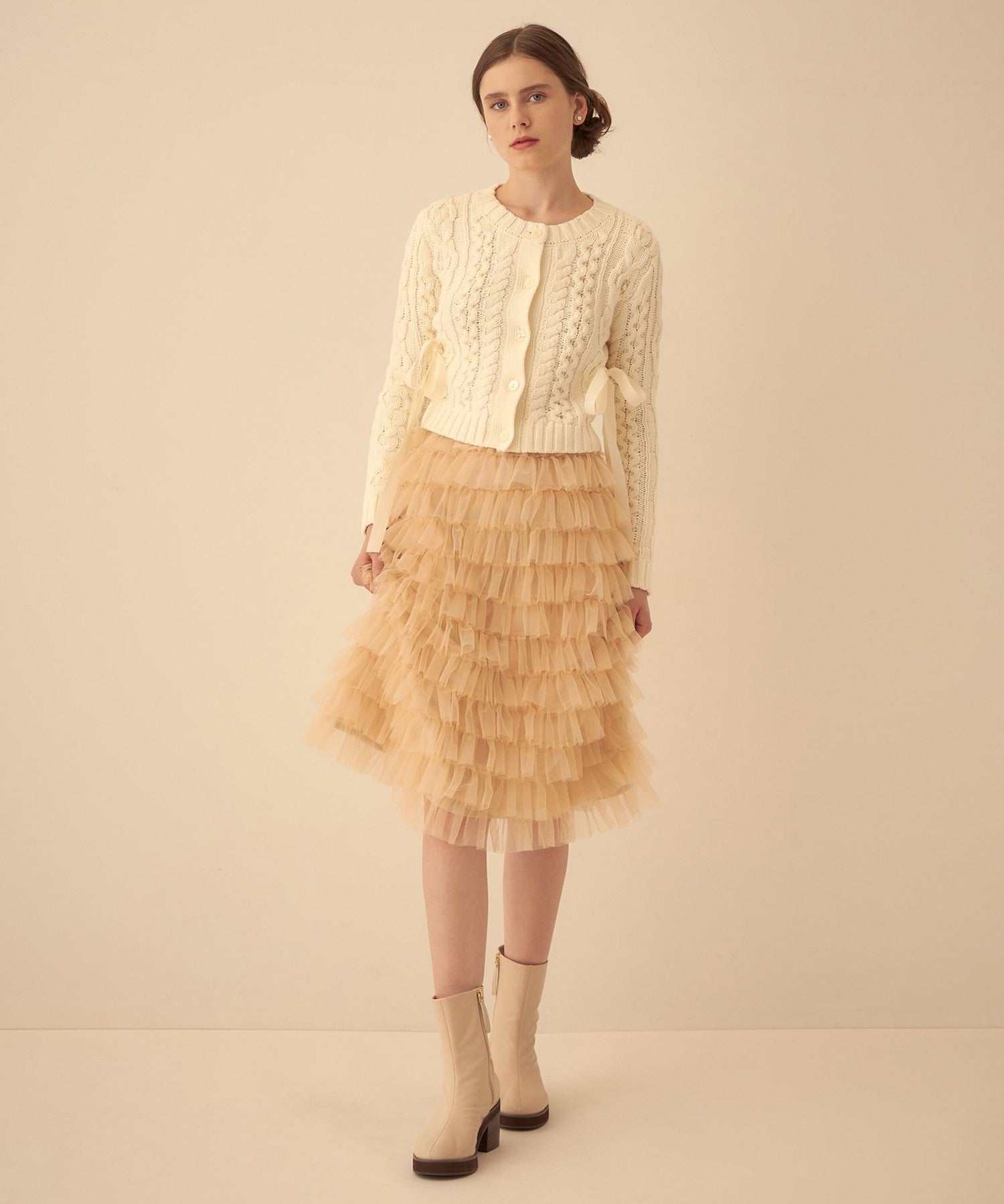 薄紗疊層半身裙