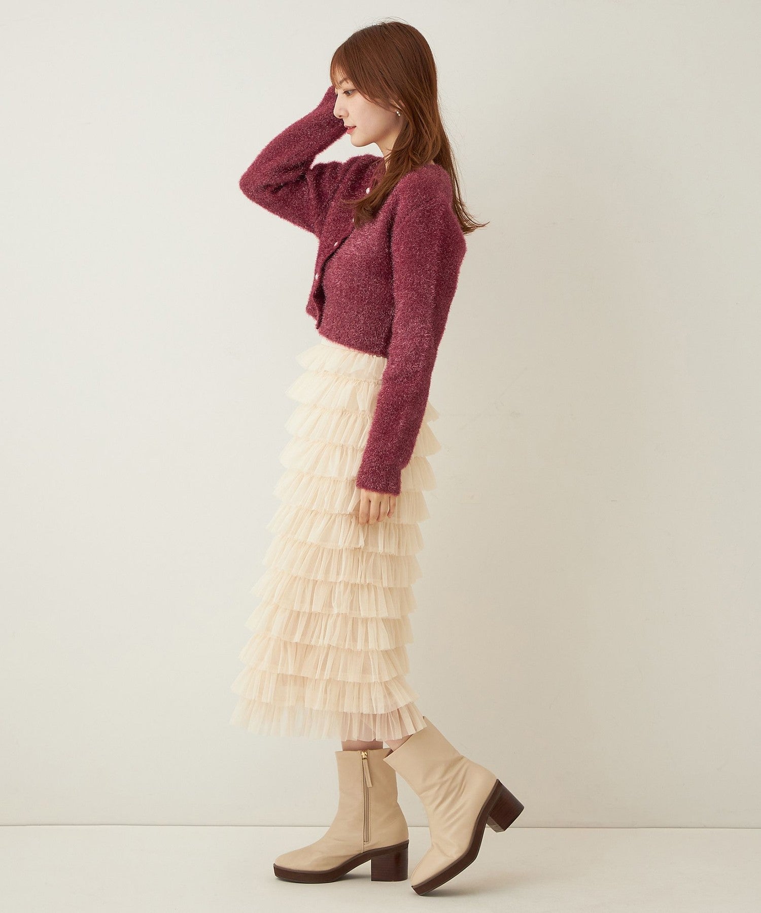 薄紗疊層半身裙