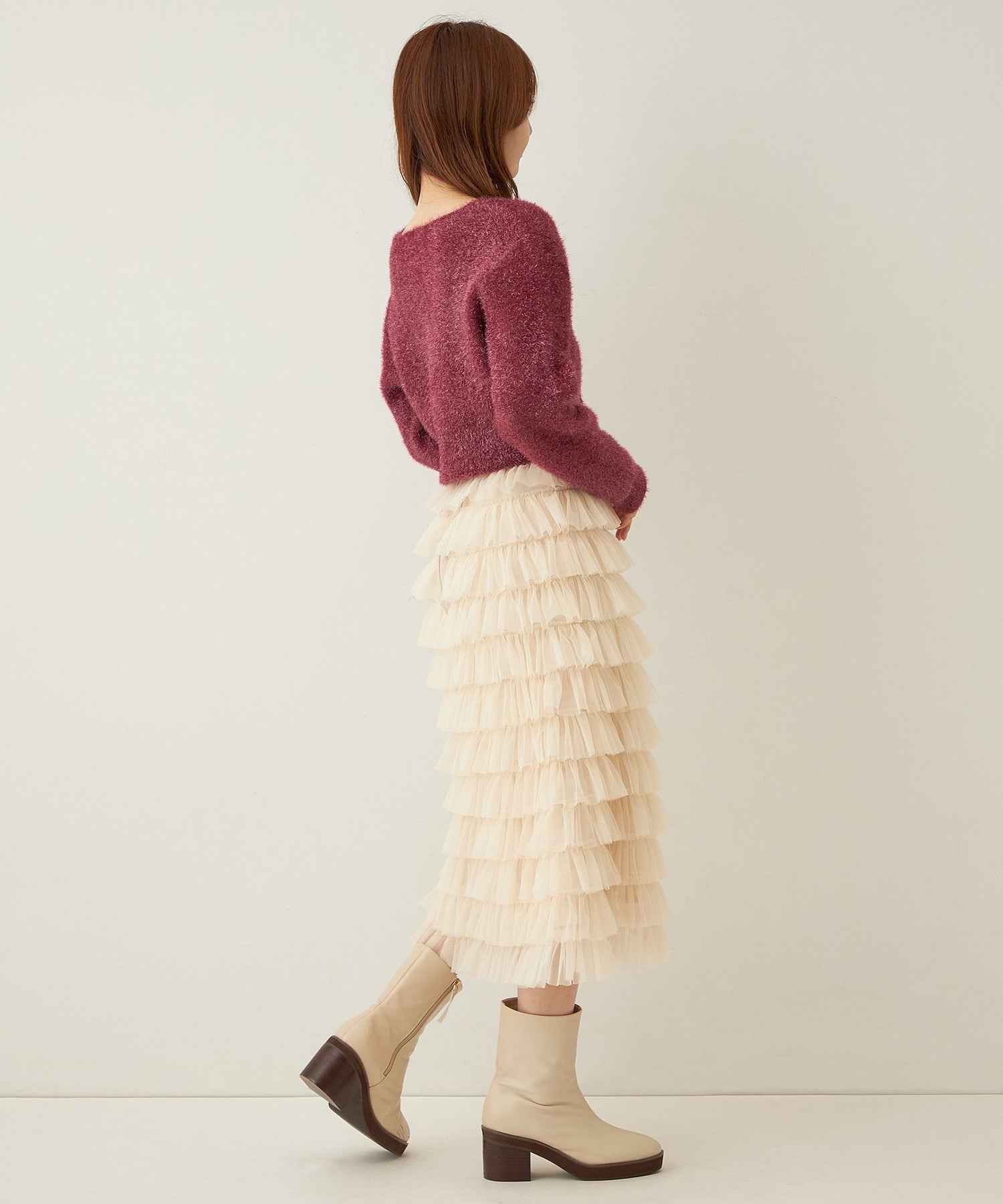 薄紗疊層半身裙