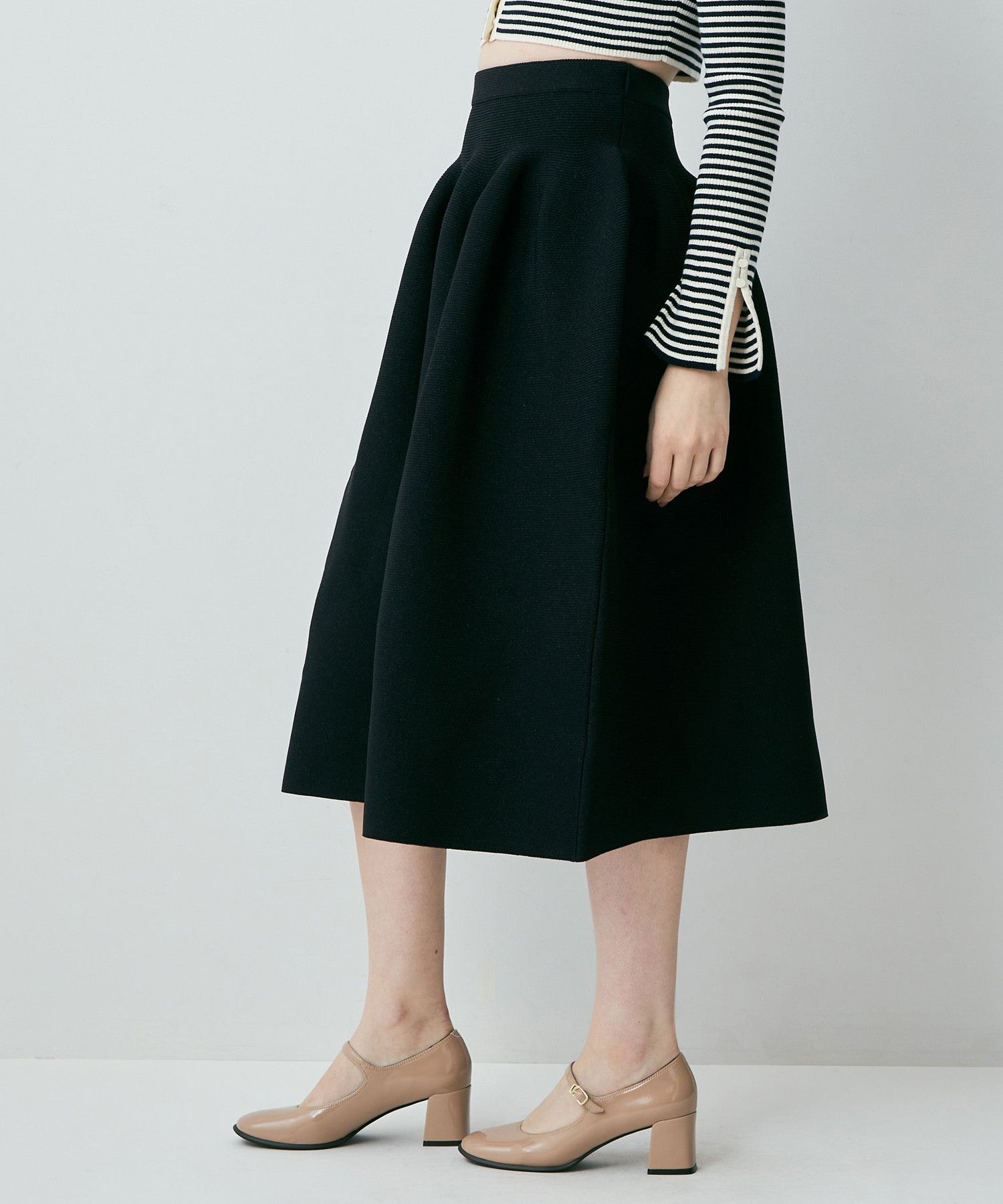 羅紋寬鬆中長裙