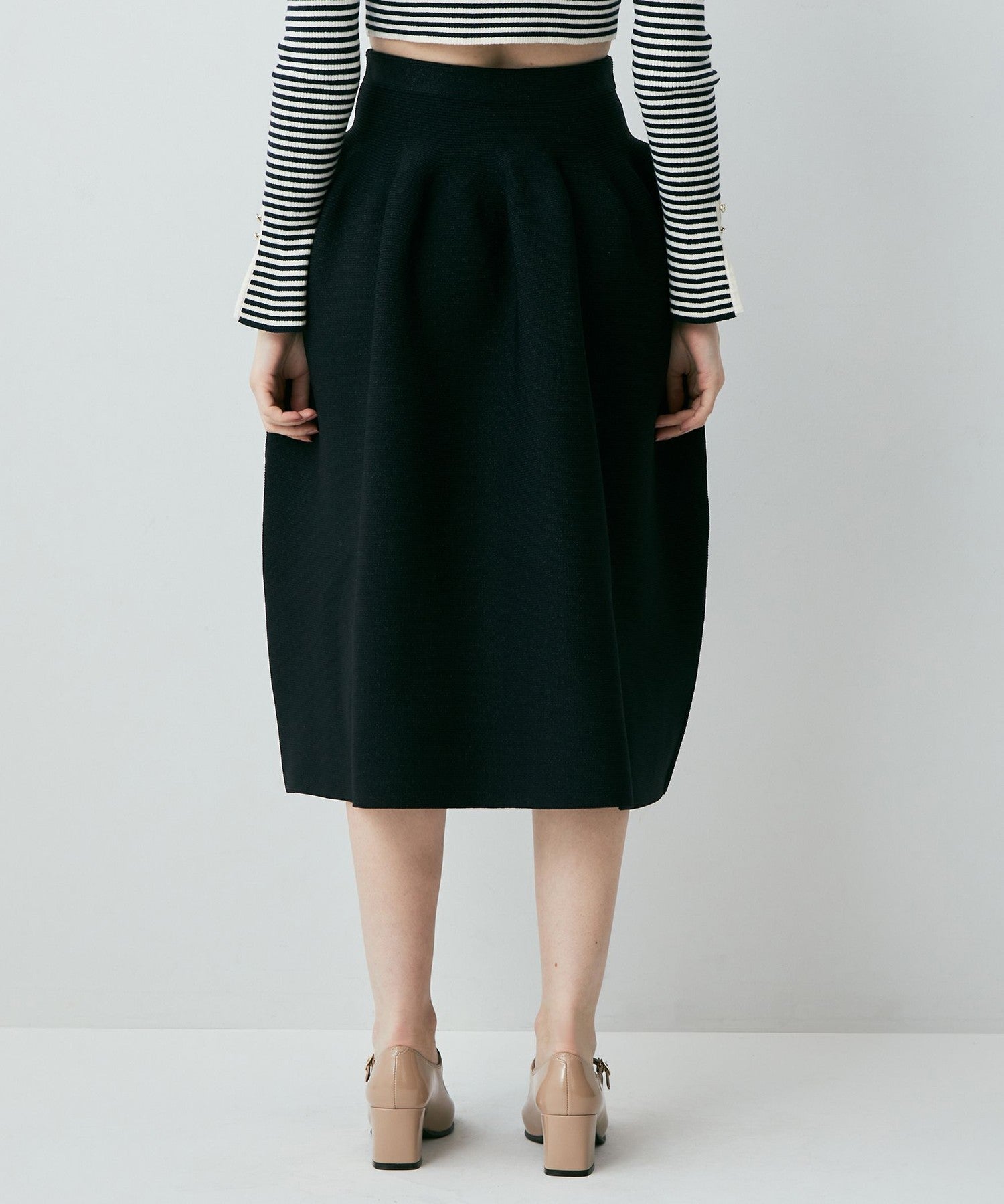 羅紋寬鬆中長裙