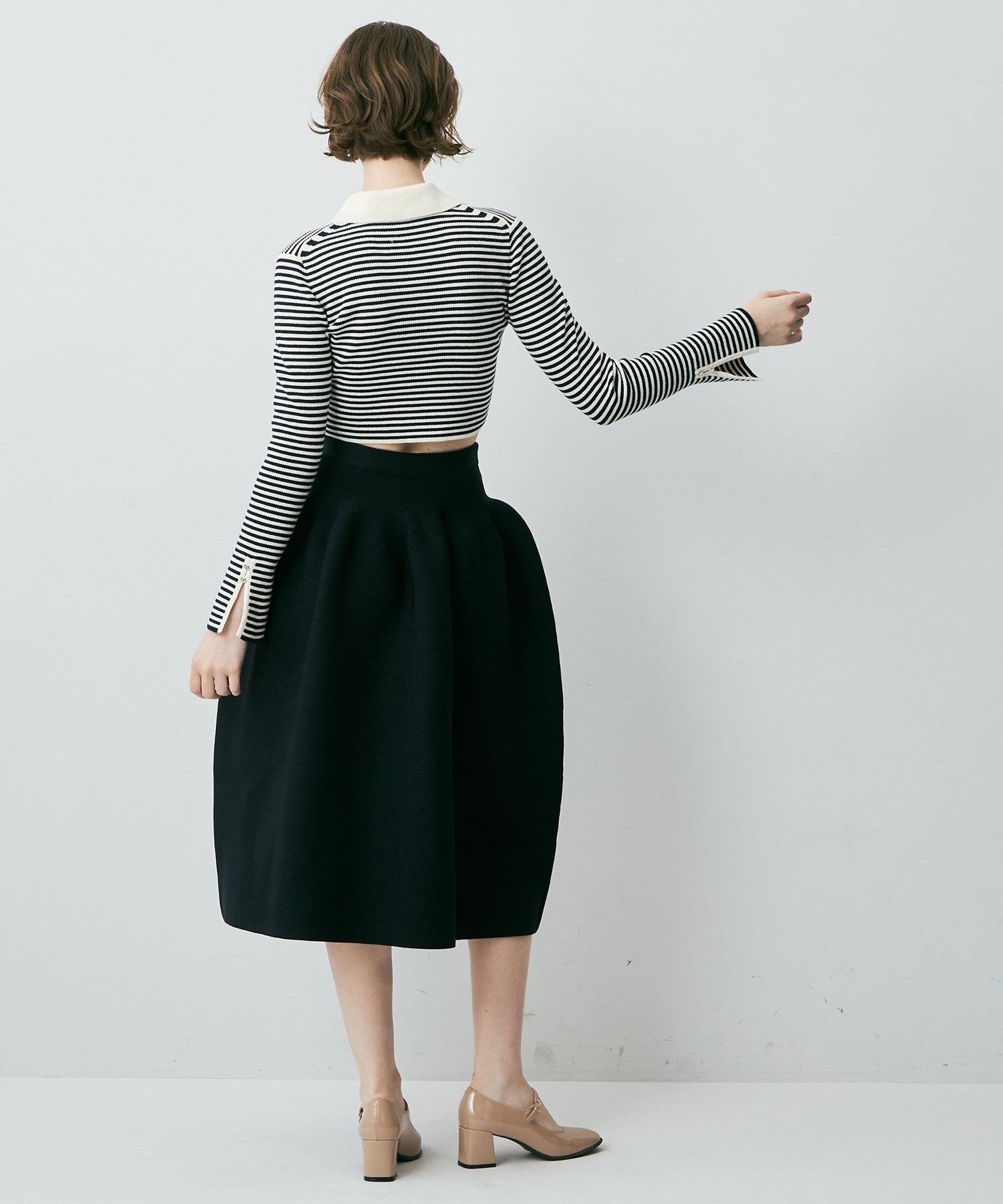 羅紋寬鬆中長裙