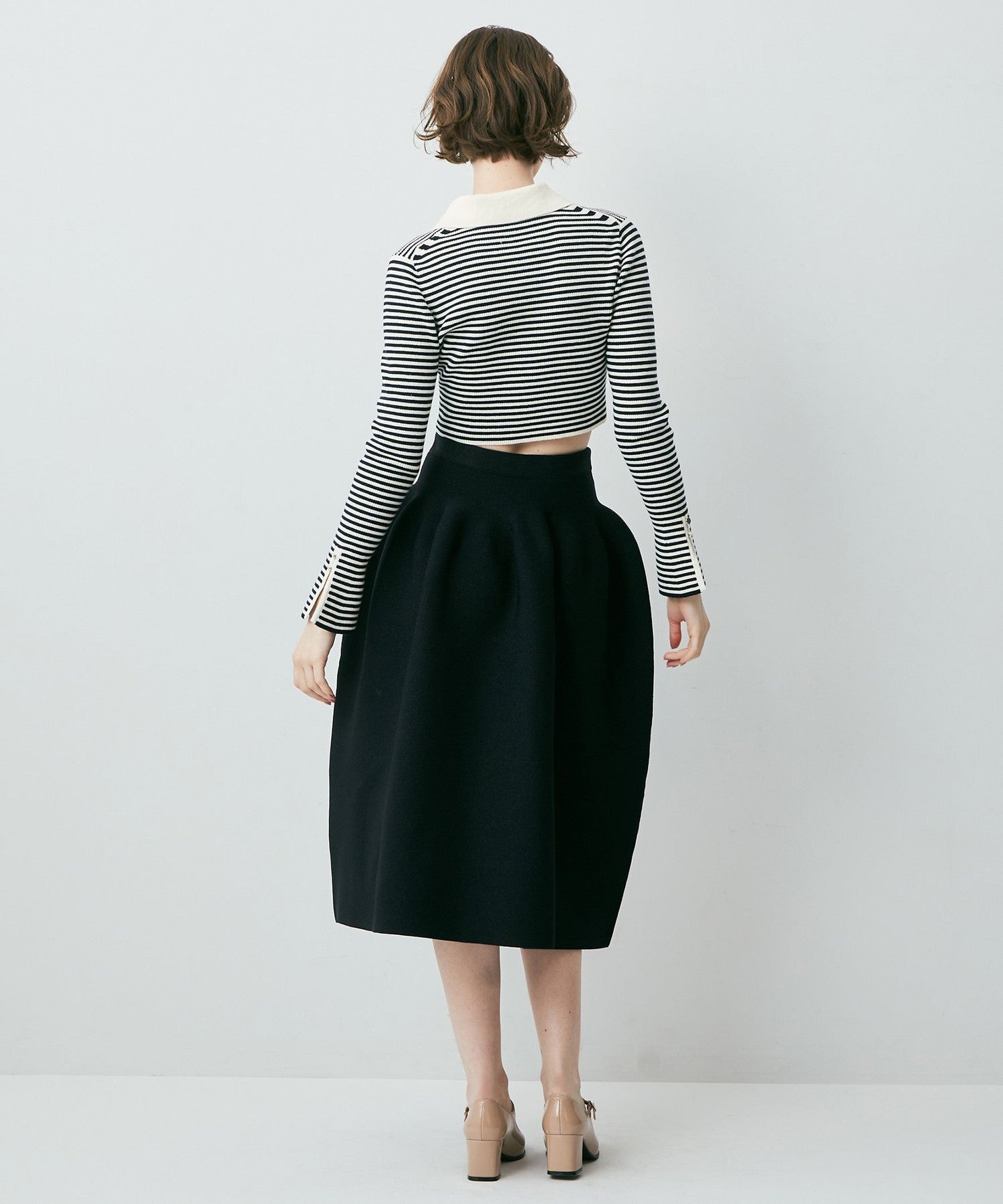 羅紋寬鬆中長裙