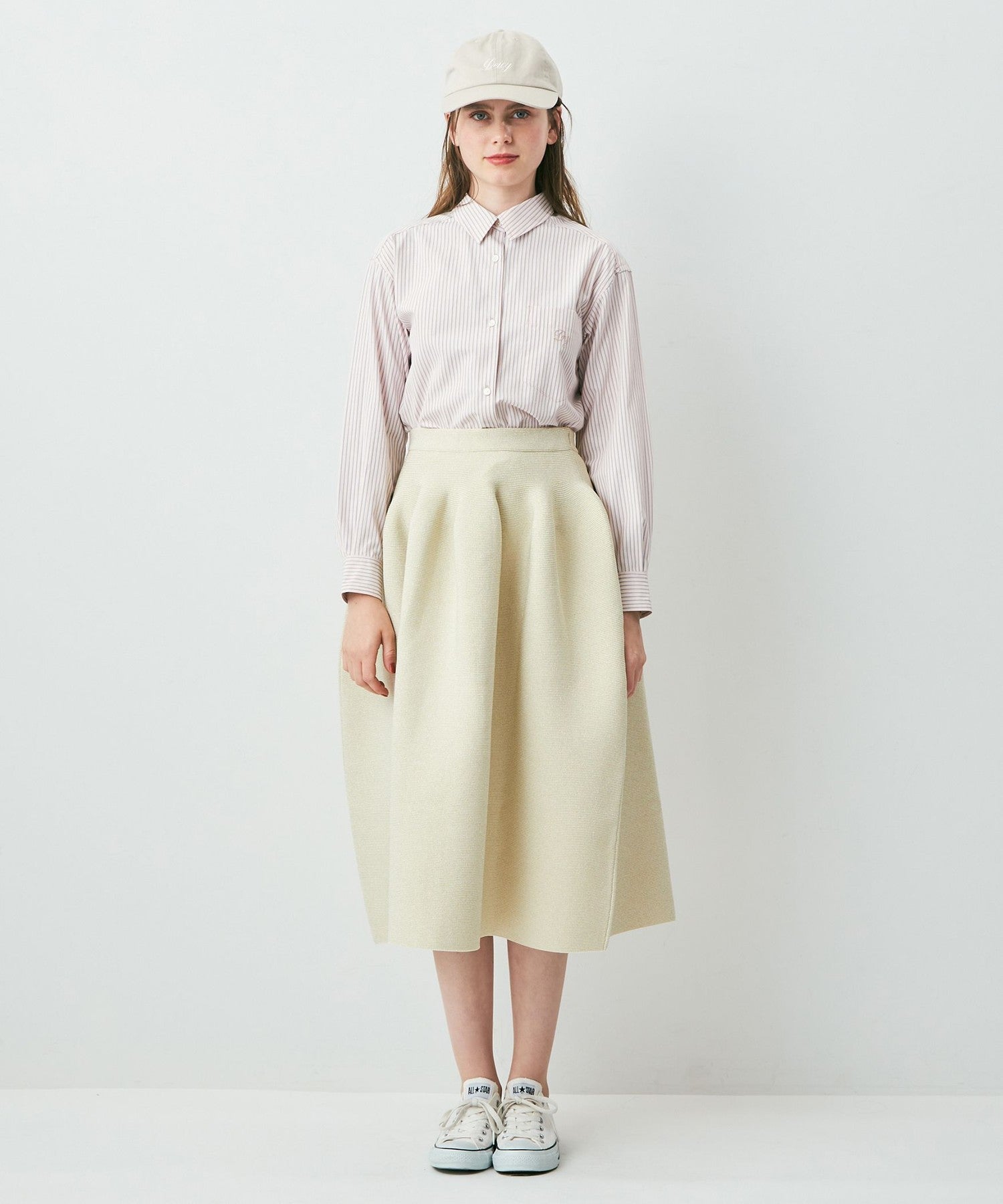 羅紋寬鬆中長裙