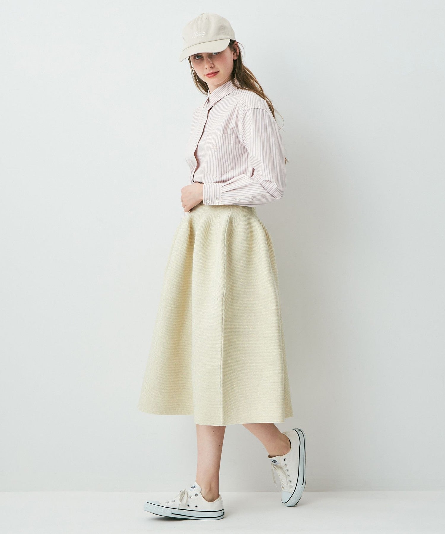 羅紋寬鬆中長裙