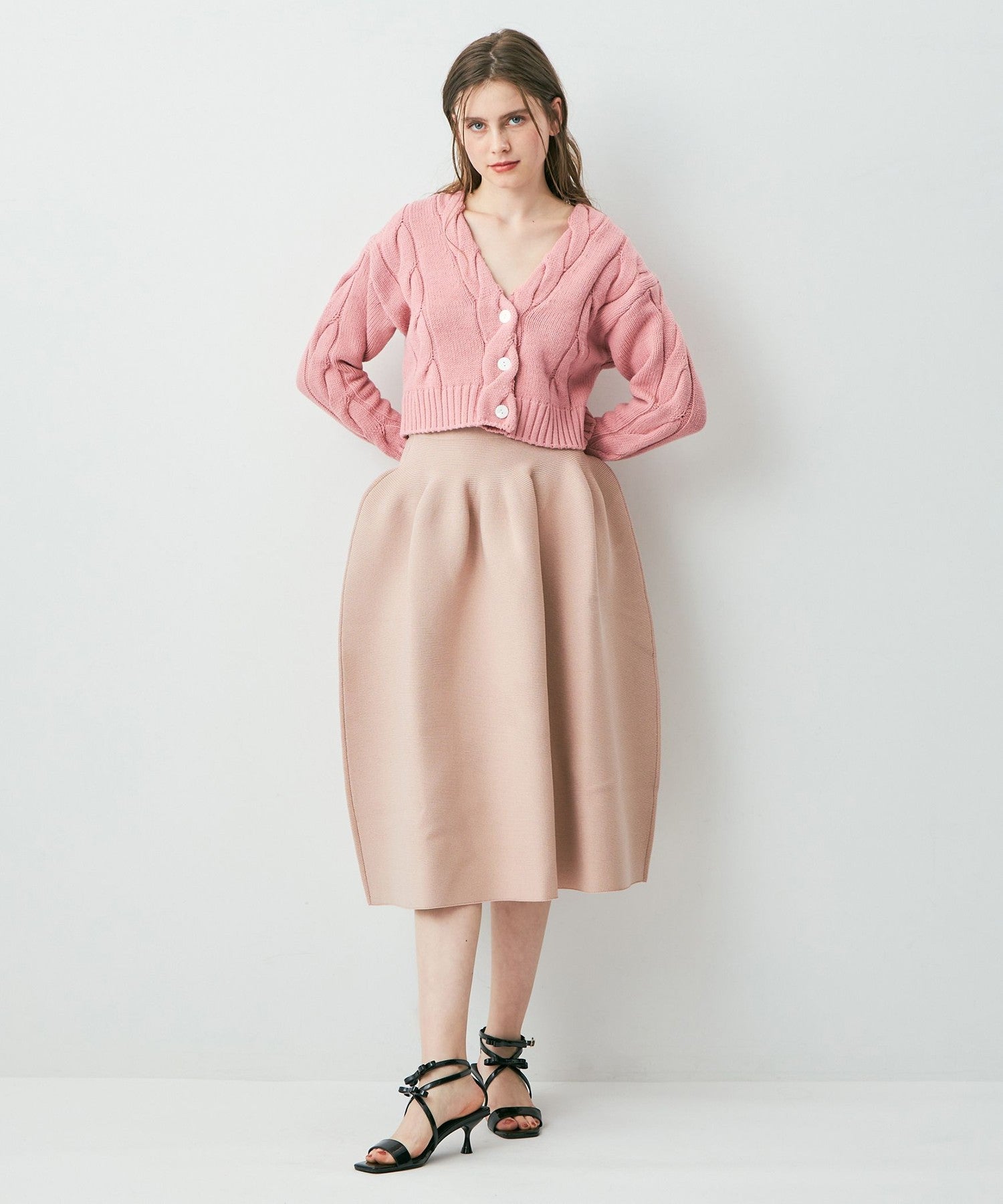 羅紋寬鬆中長裙