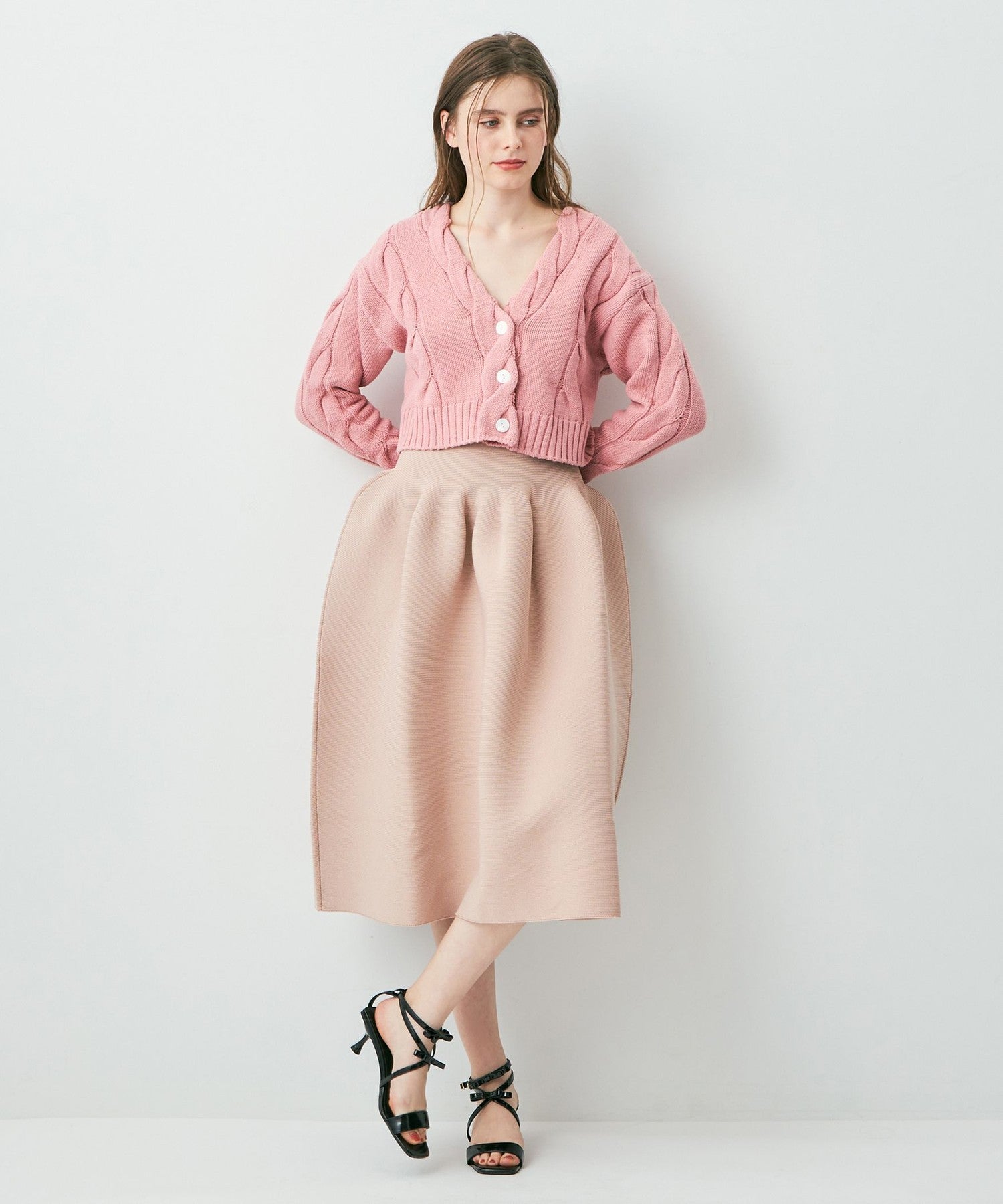 羅紋寬鬆中長裙