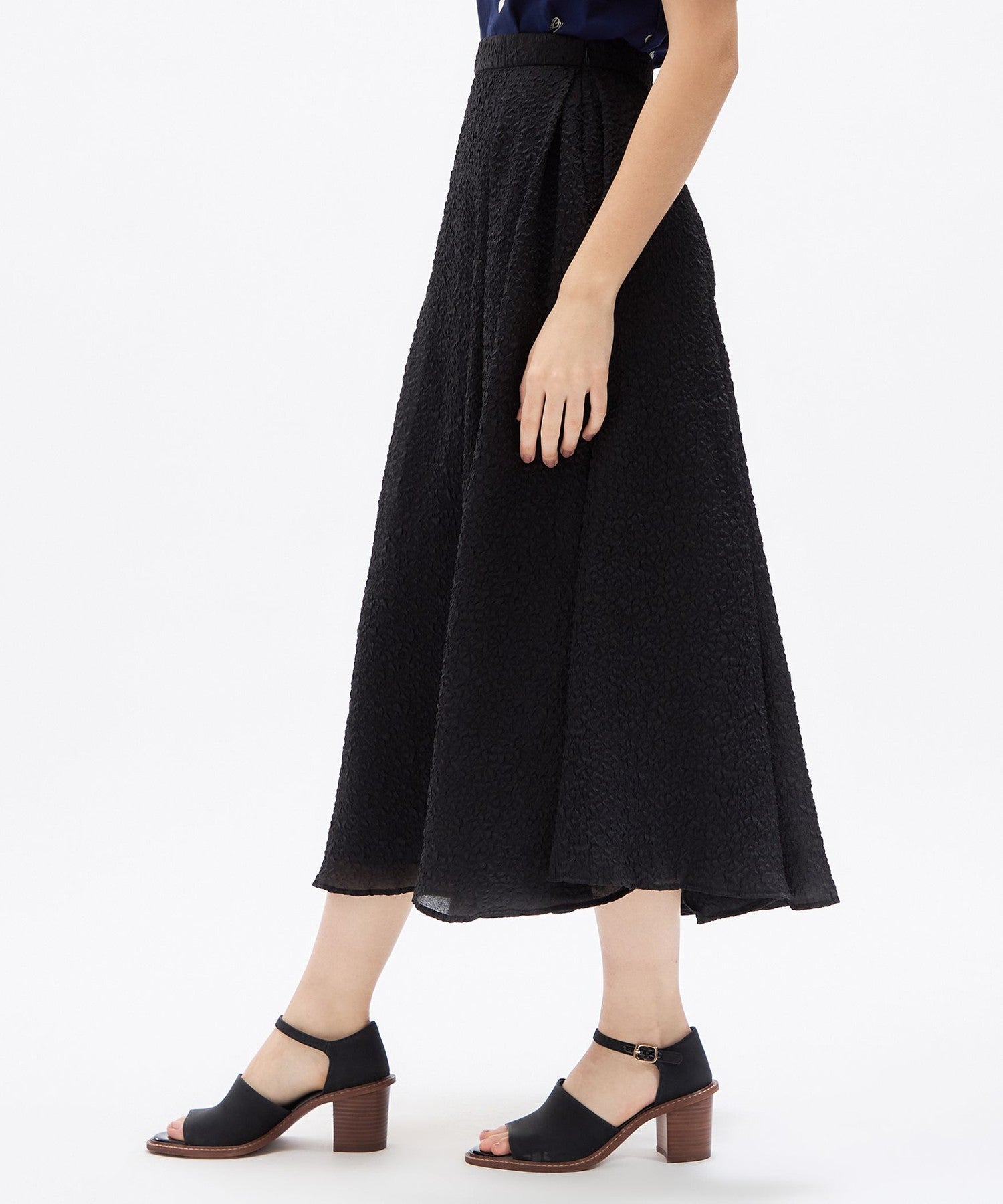 壓花透明風琴半身裙