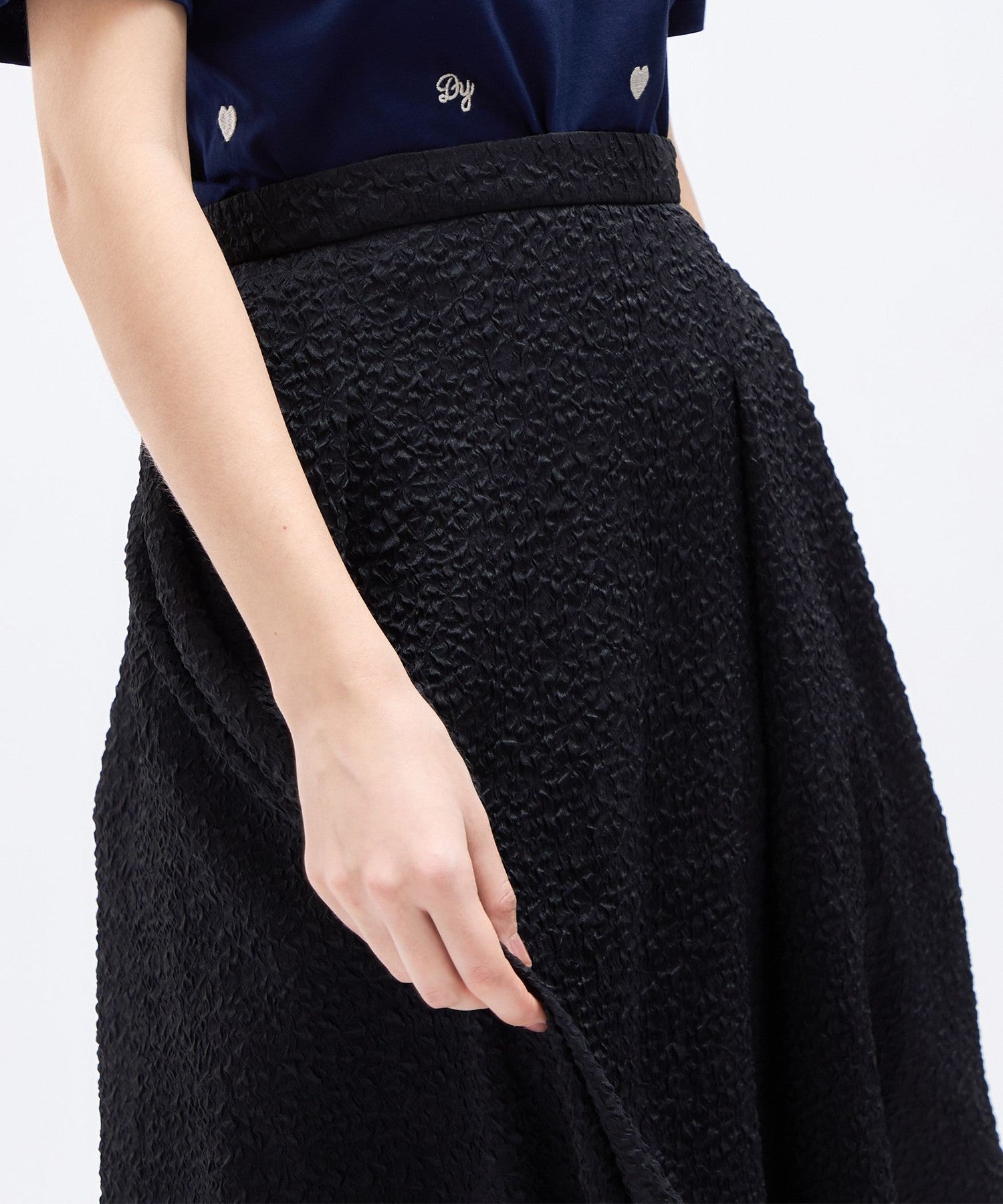 壓花透明風琴半身裙