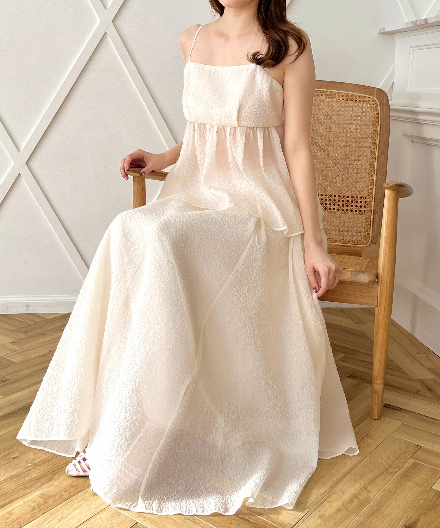 壓花透明風琴半身裙