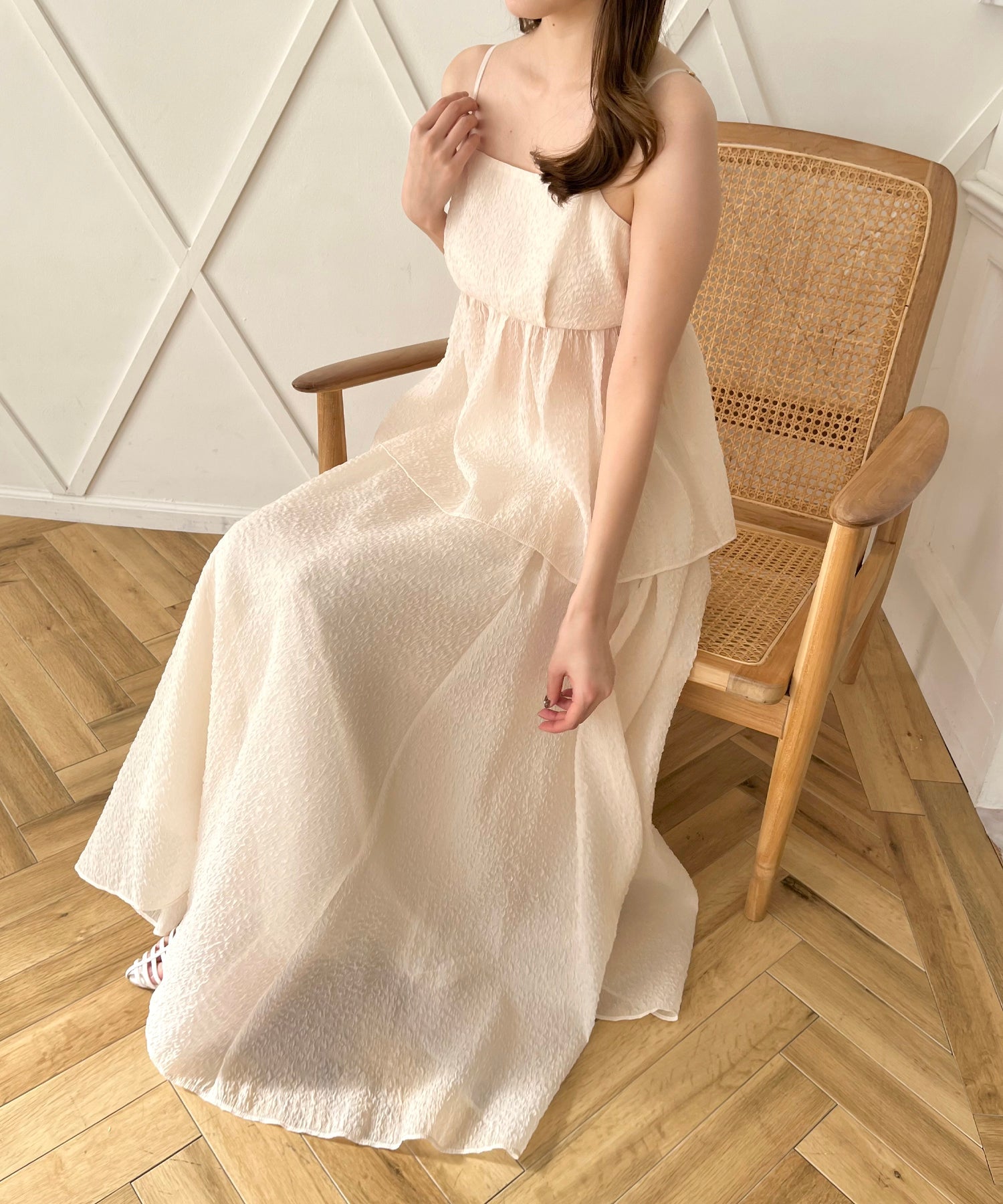 壓花透明風琴半身裙