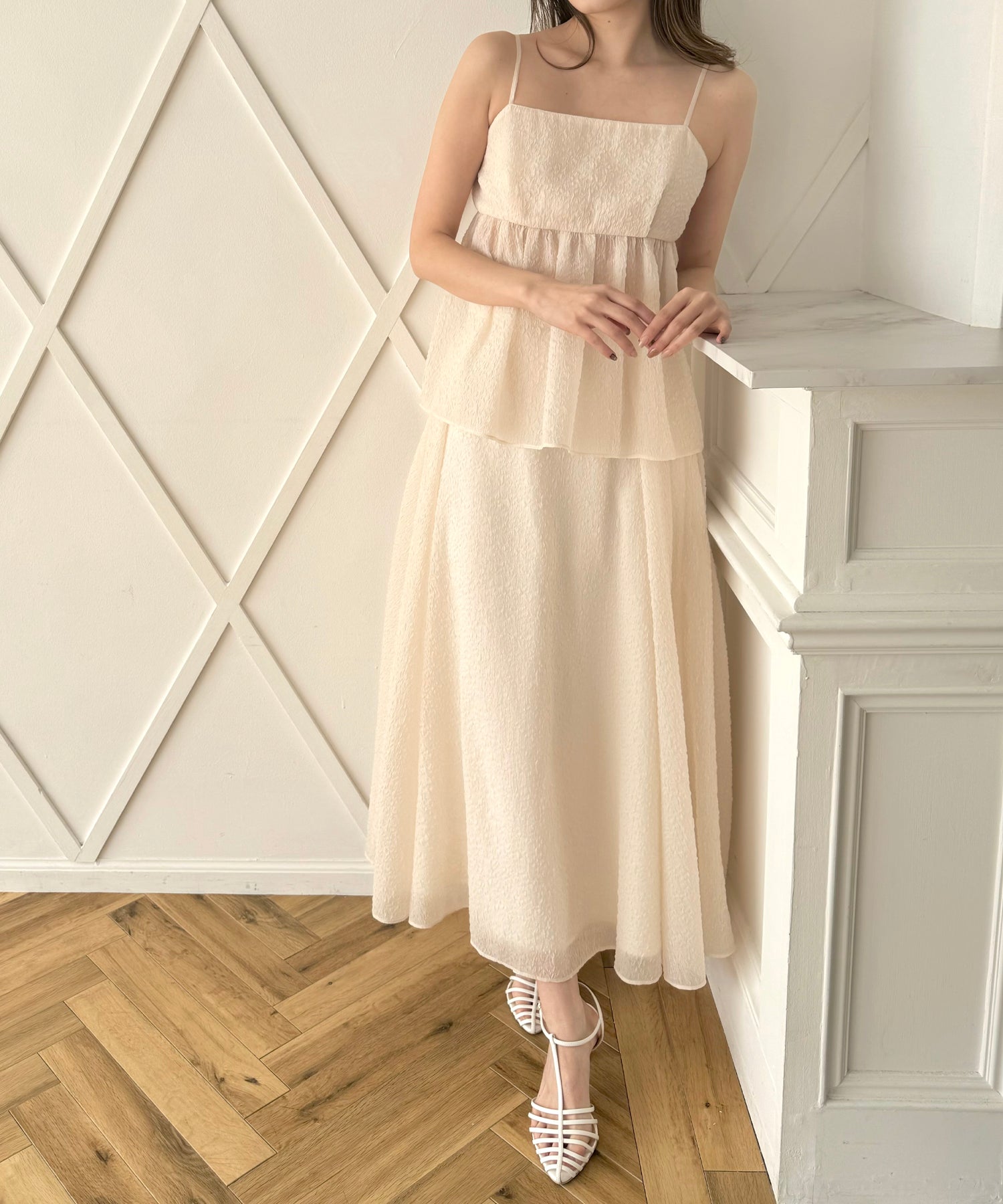 壓花透明風琴半身裙