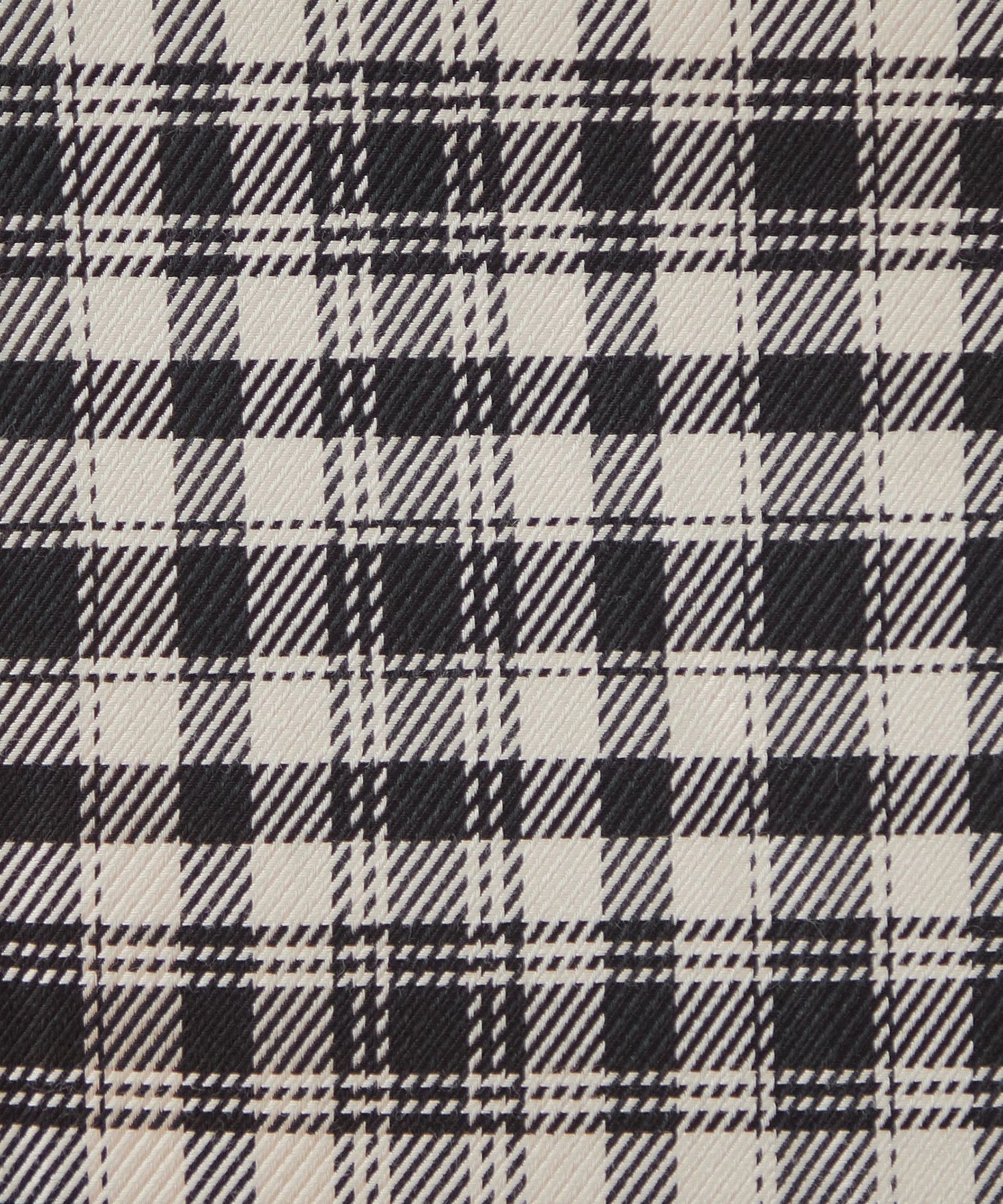 High waist check long skirt