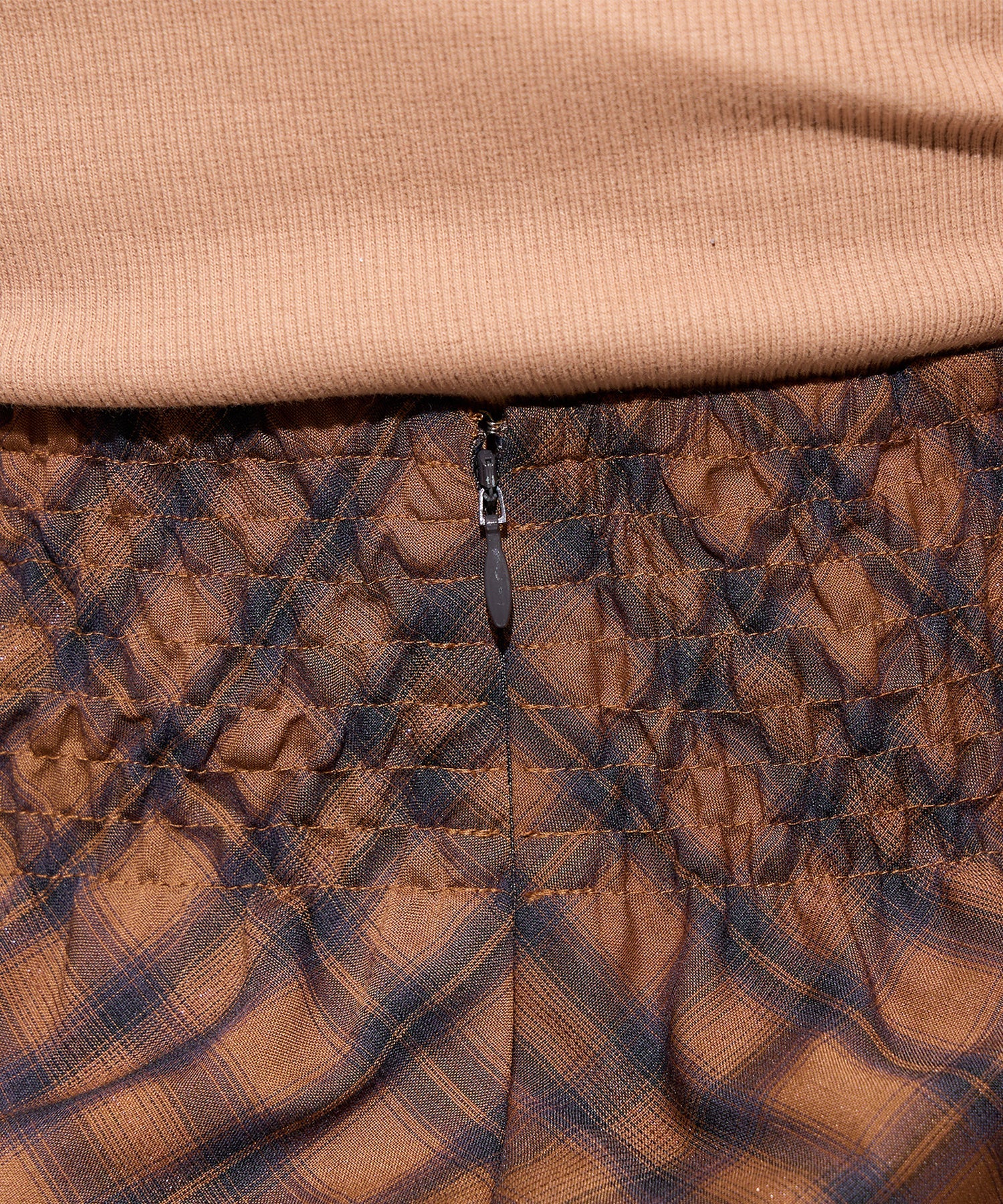 蹩腳格紋吊帶半身裙