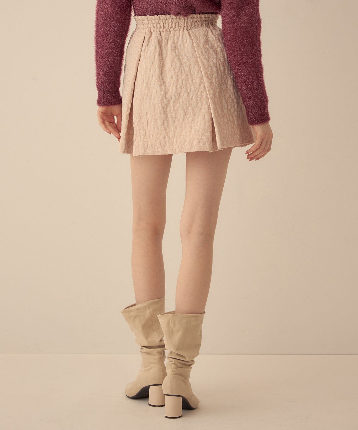 花朵JQ 褶邊迷你裙