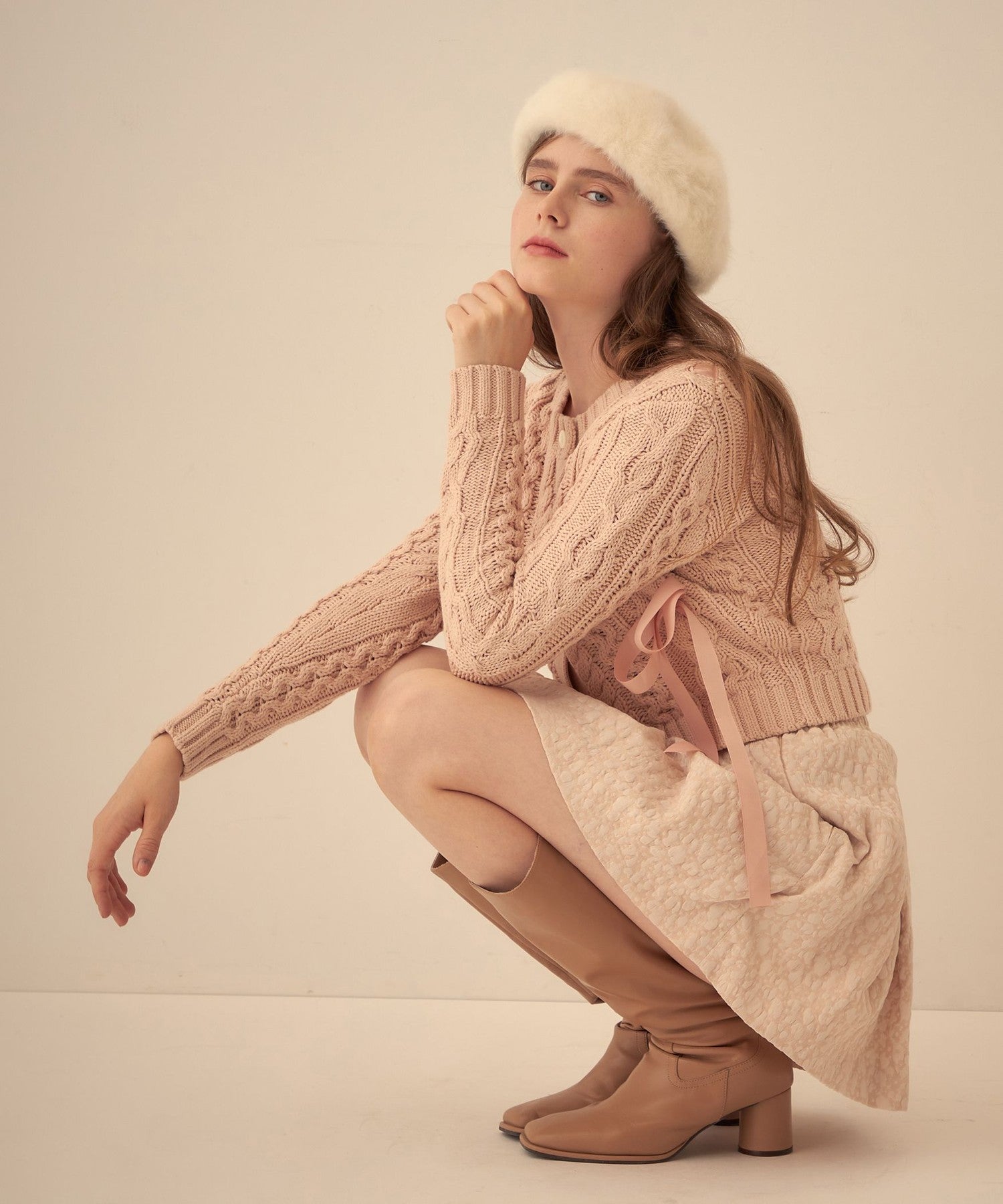 花朵JQ 褶邊迷你裙