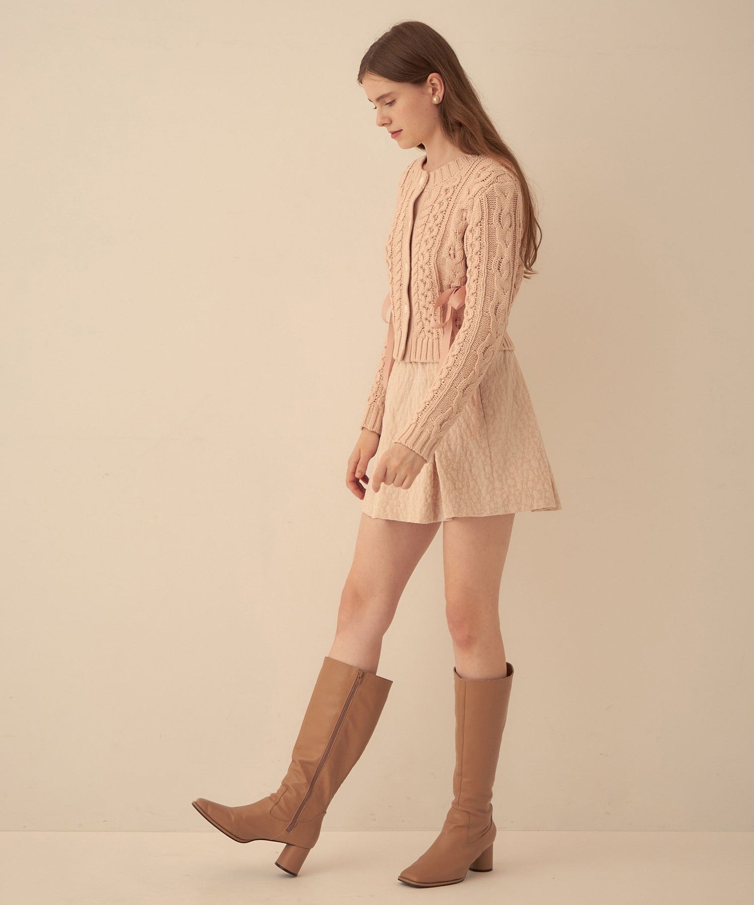 花朵JQ 褶邊迷你裙