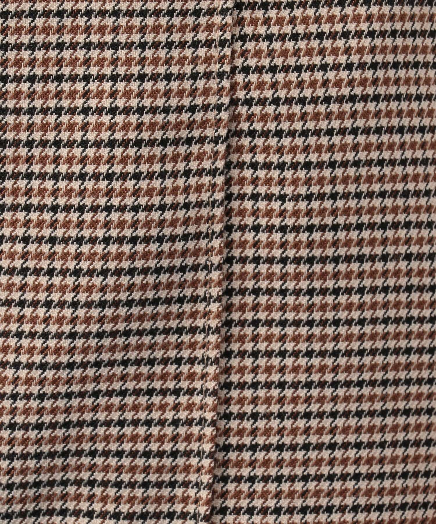 High waist checked pants