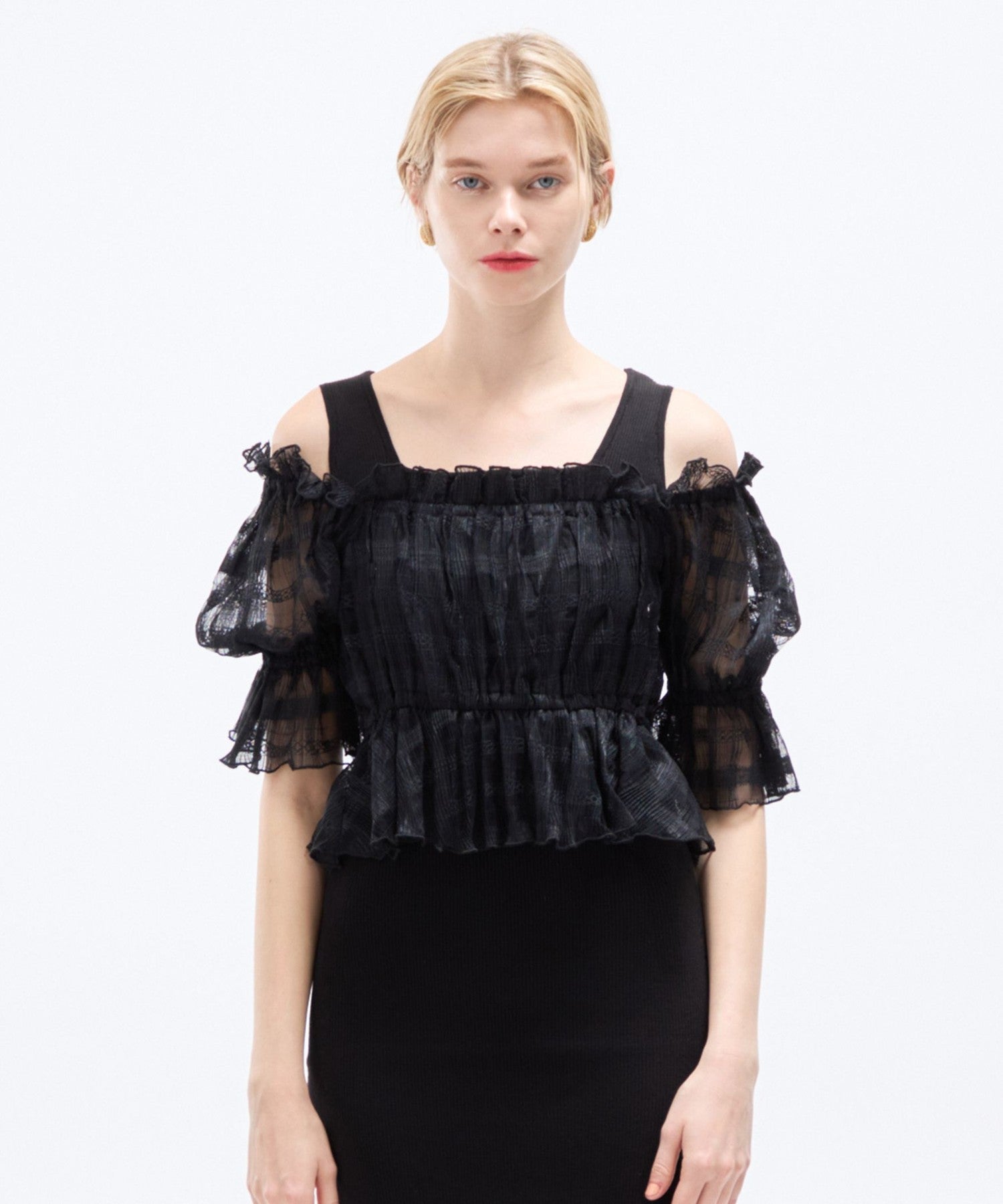 薄紗襯衫套裝連身裙