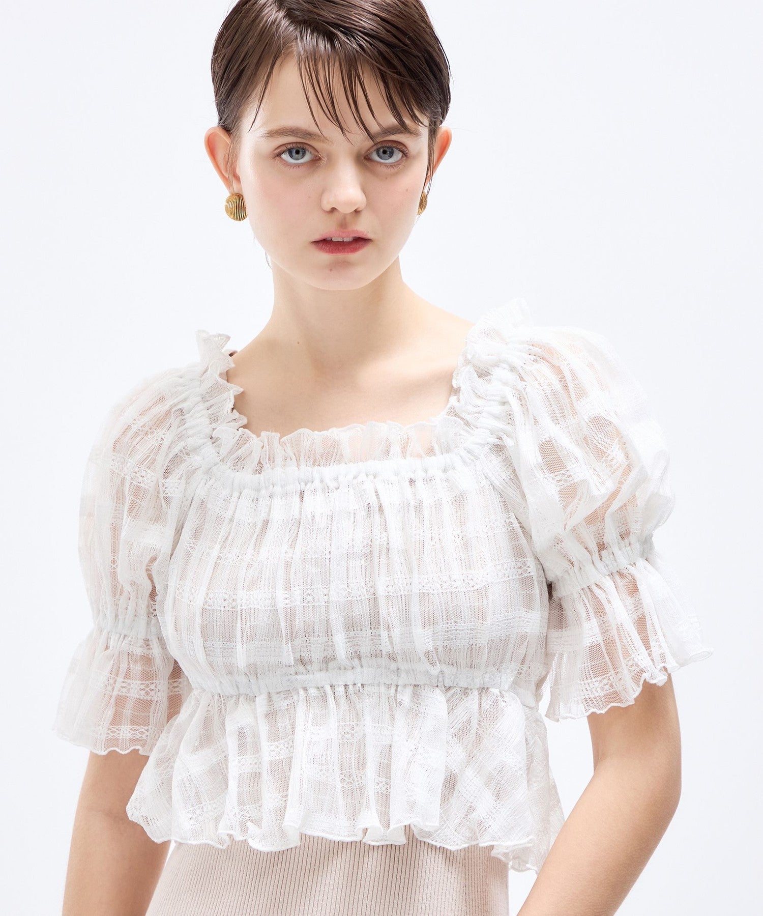 薄紗襯衫套裝連身裙