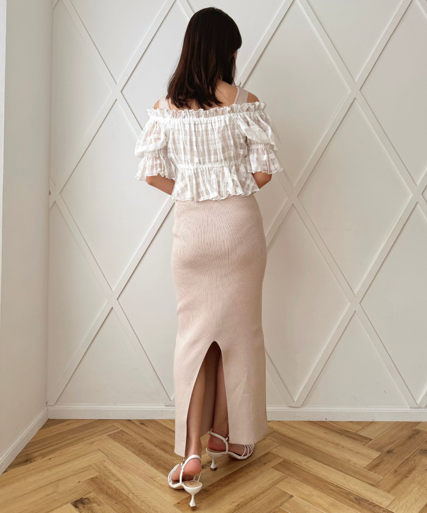 薄紗襯衫套裝連身裙