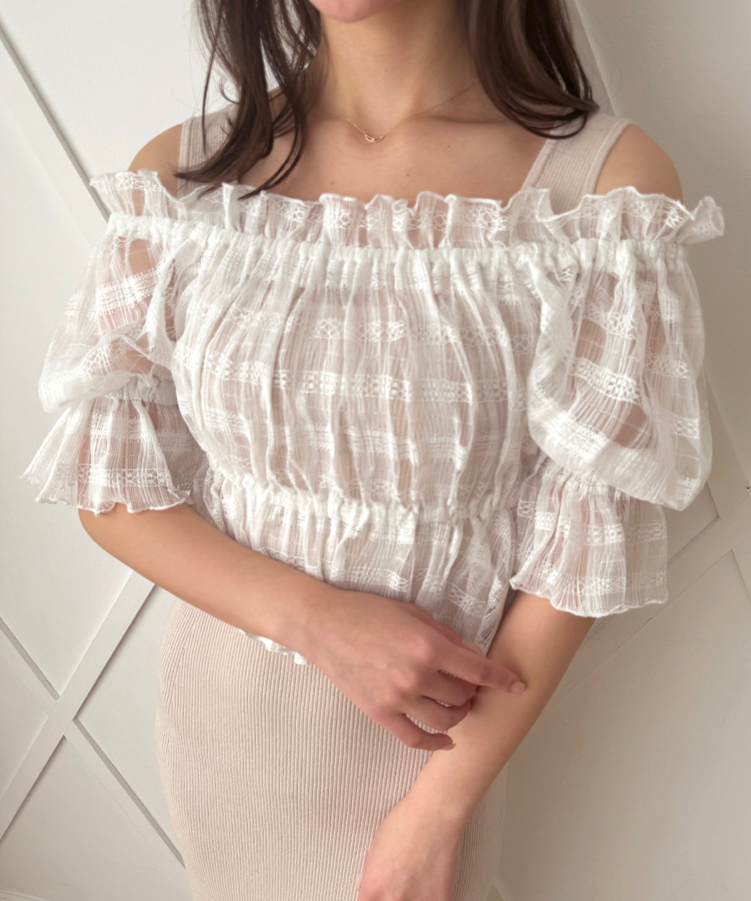 薄紗襯衫套裝連身裙