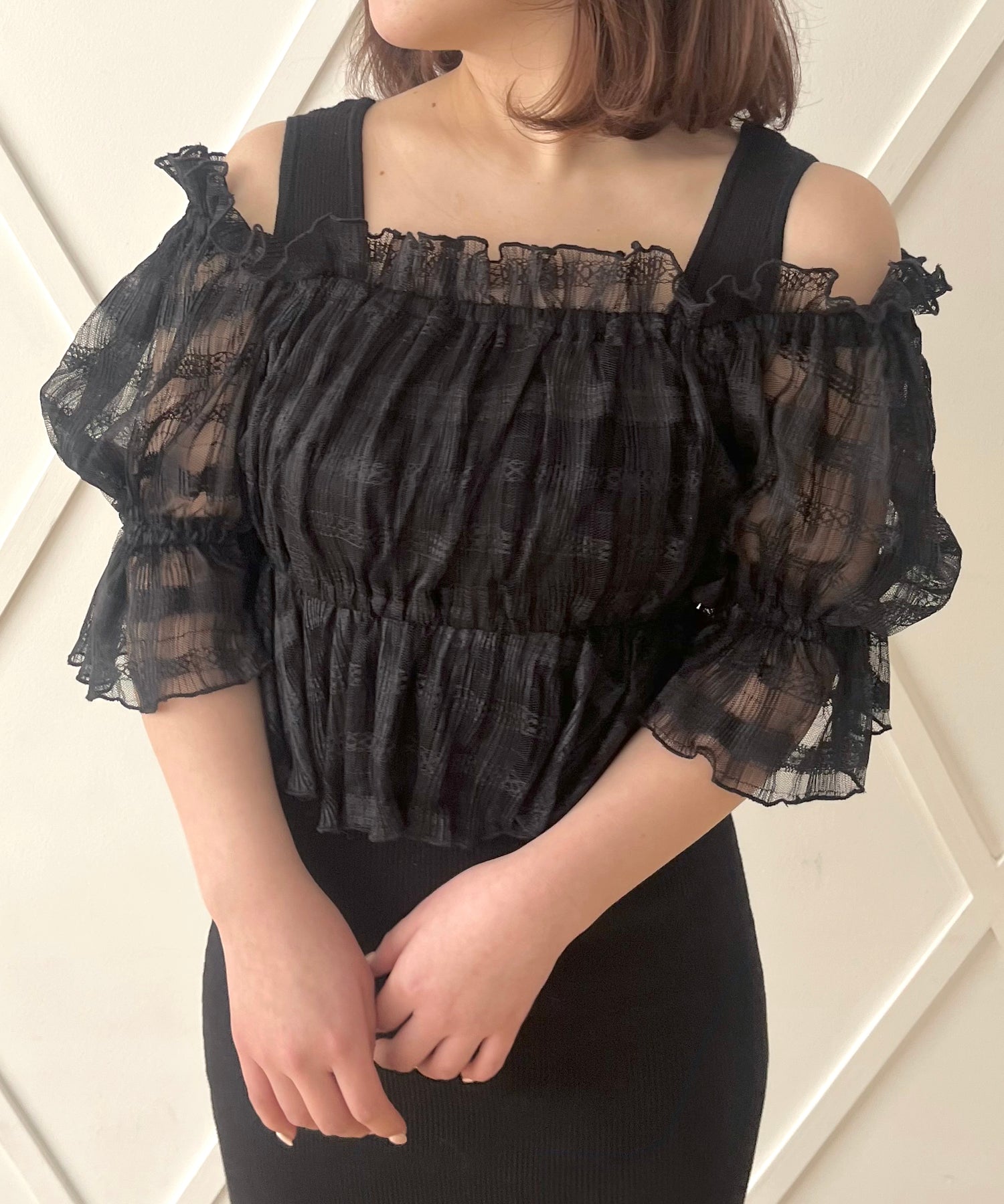 薄紗襯衫套裝連身裙